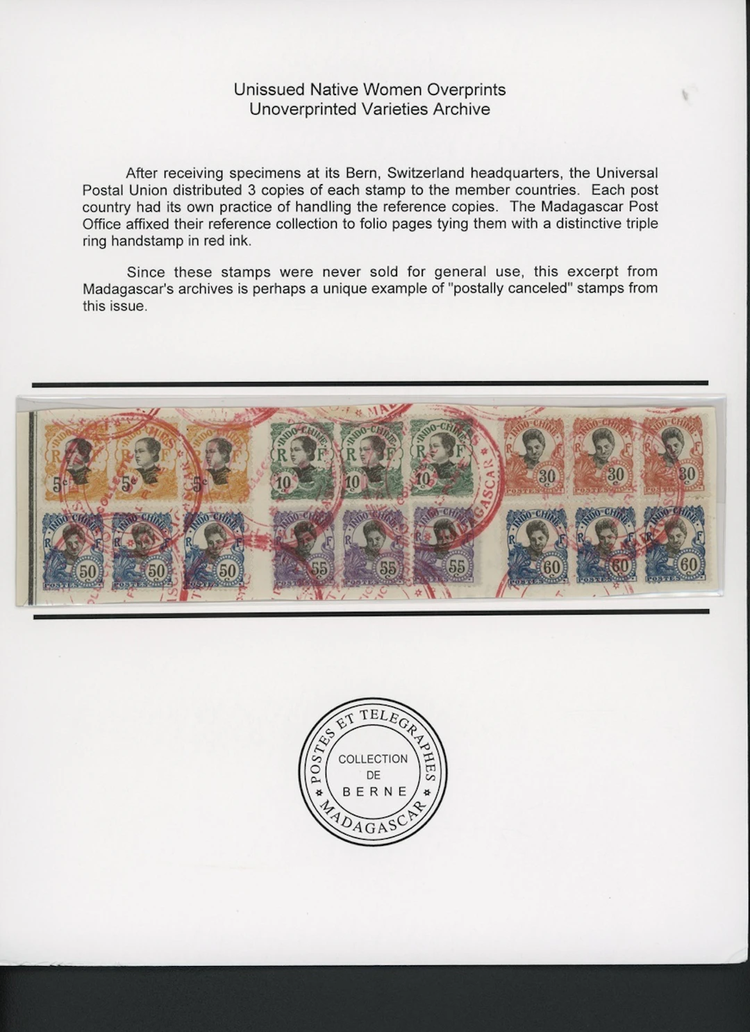Indo-China French Indo-Chinese Post Office 1922 Unissued series
