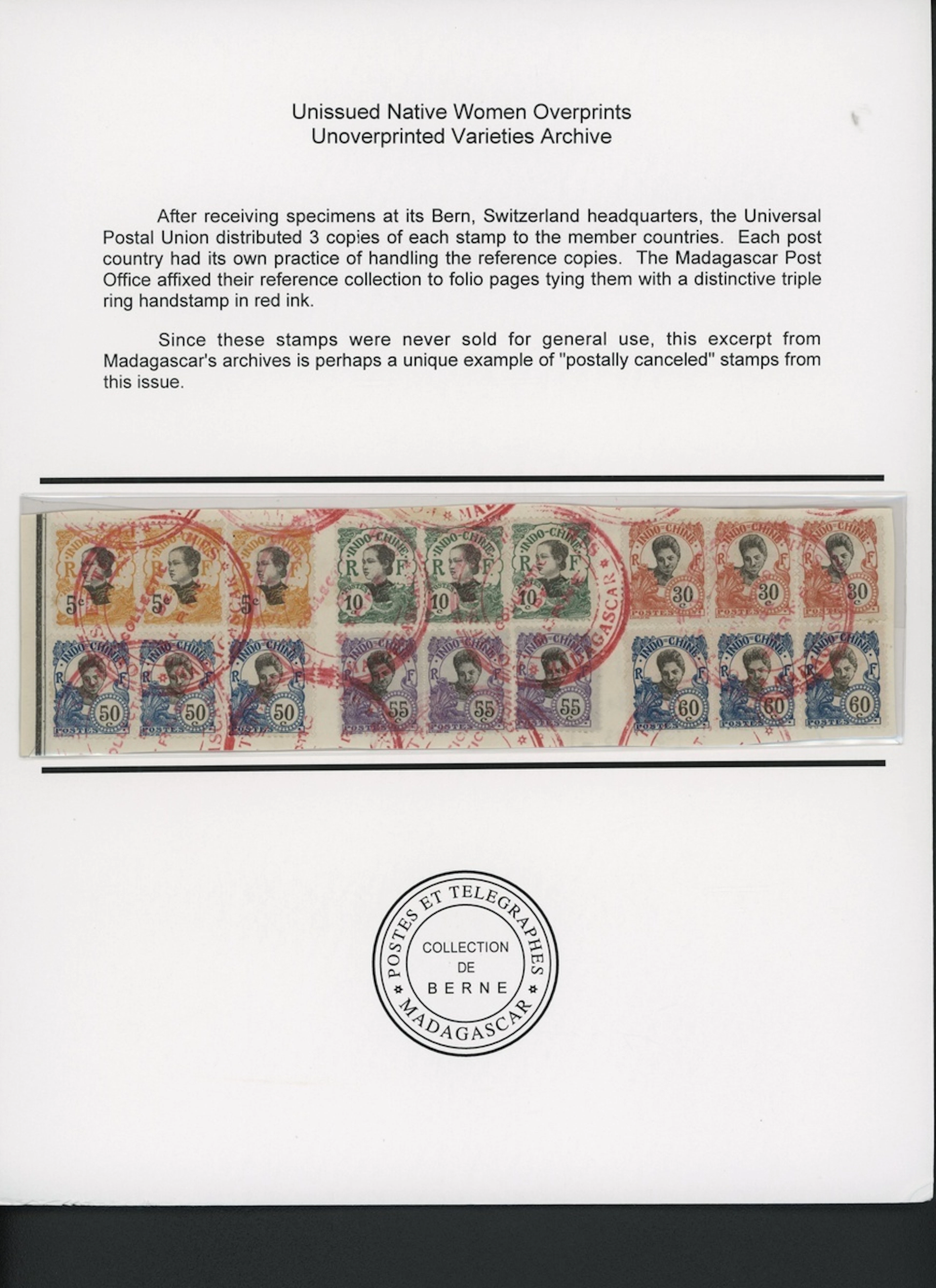 Indo-China French Indo-Chinese Post Office 1922 Unissued series