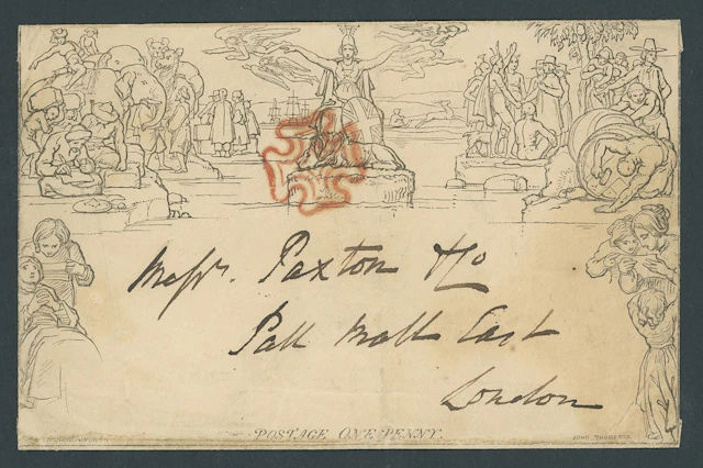 Great Britain 1840 Mulready One Penny Envelopes May Date A173 (unallocated