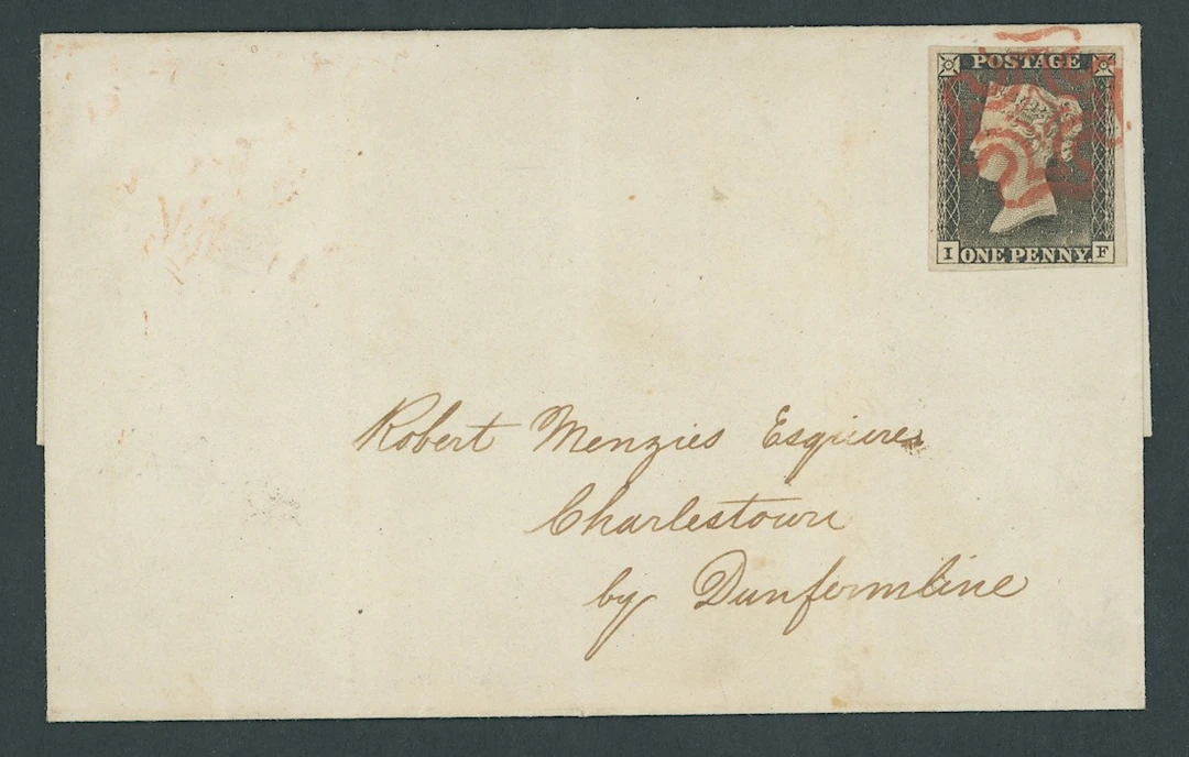 Great Britain 1840 One Penny Black Plate 1a IF, grey-black shade