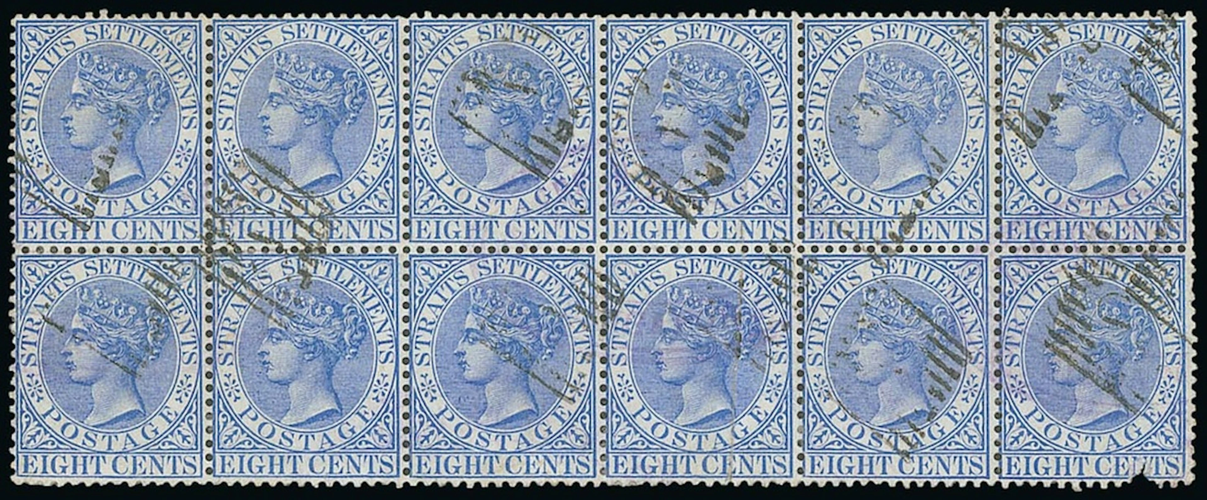 Sarawak Covers and Cancellations 1892 Straits Settlements 8c. bright