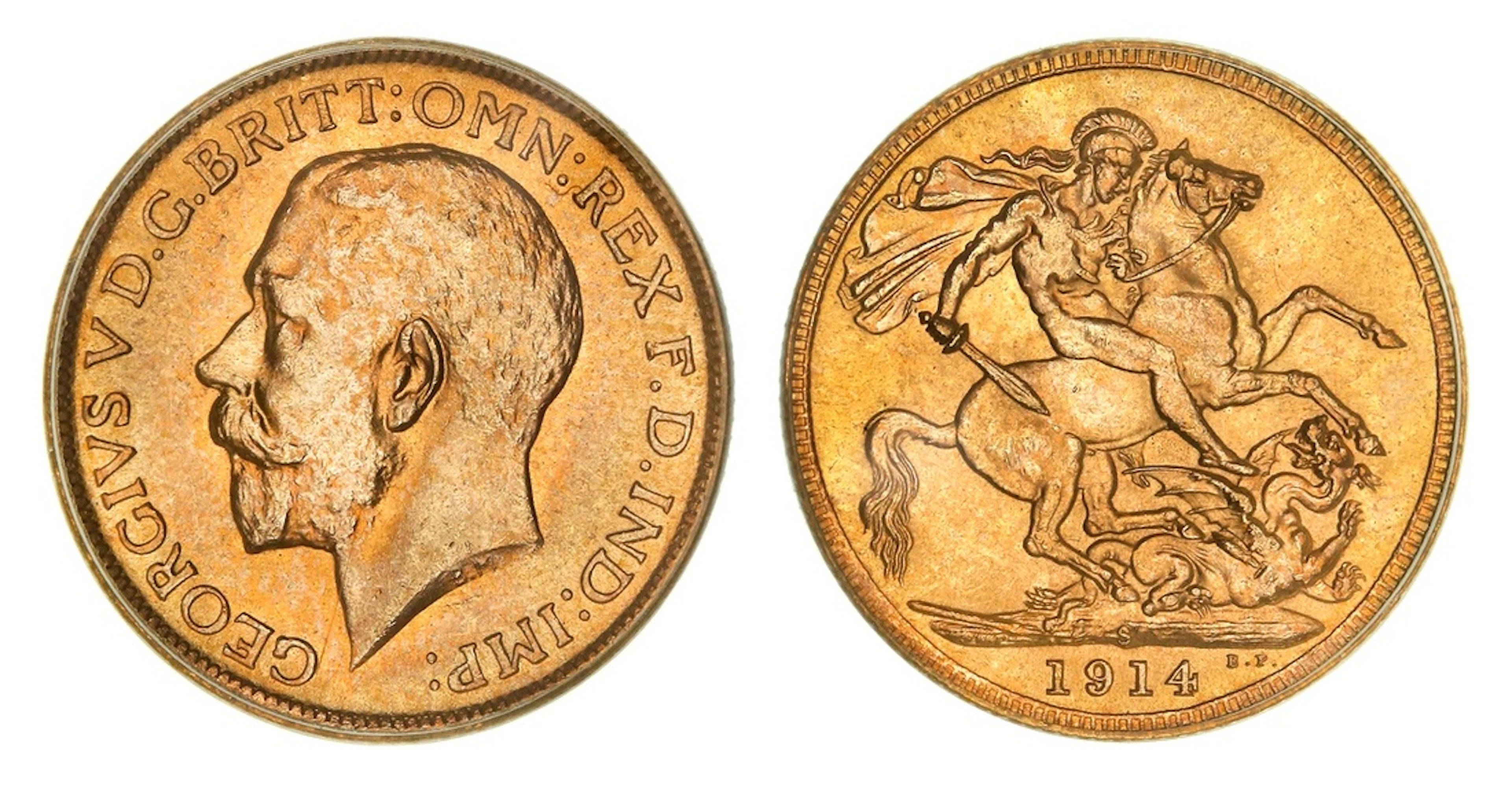 PCGS MS65 | Australia, George V (1910-1936), Sovereign, 1914-S, Sydney