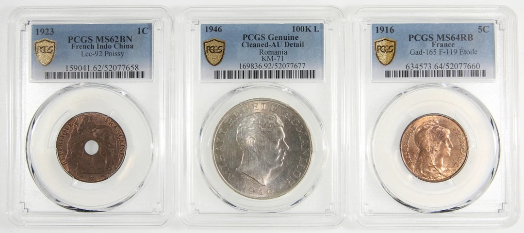 World Coins, a group of 3x, including