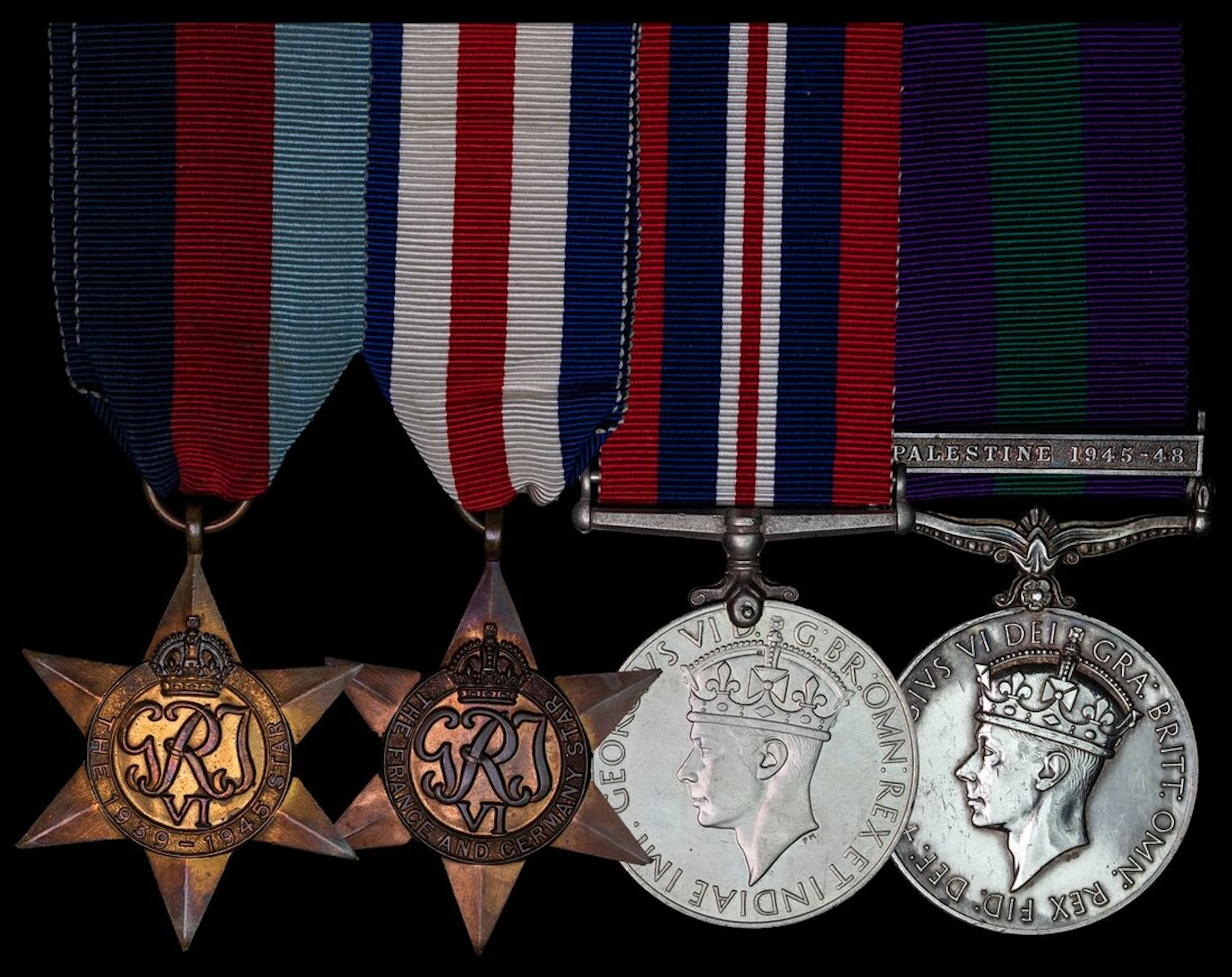 The campaign group of four awarded to Sergeant A. J. MacArthur, 2nd