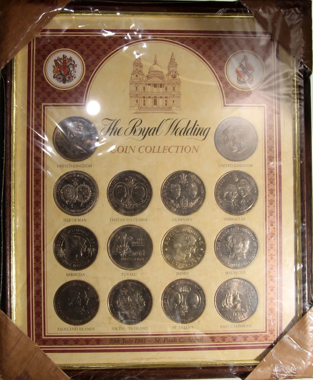 Royal Wedding Coin Collection, 14x crown size nickel-silver and cupro-nickel