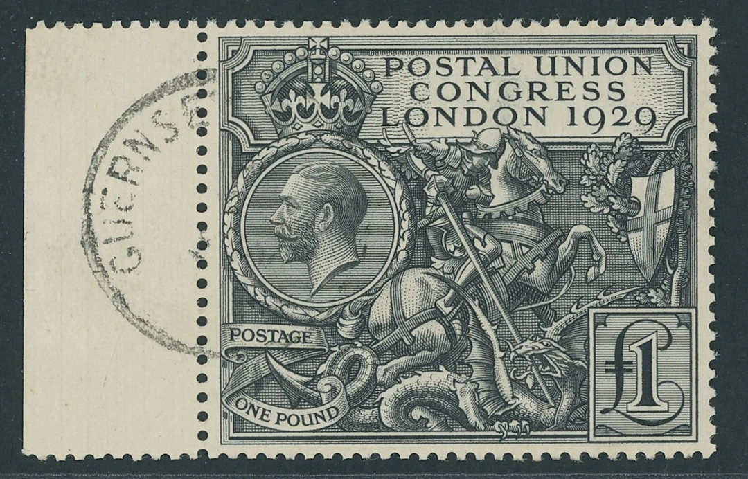 Great Britain King George V 1929 Postal Union Congress £1 black with