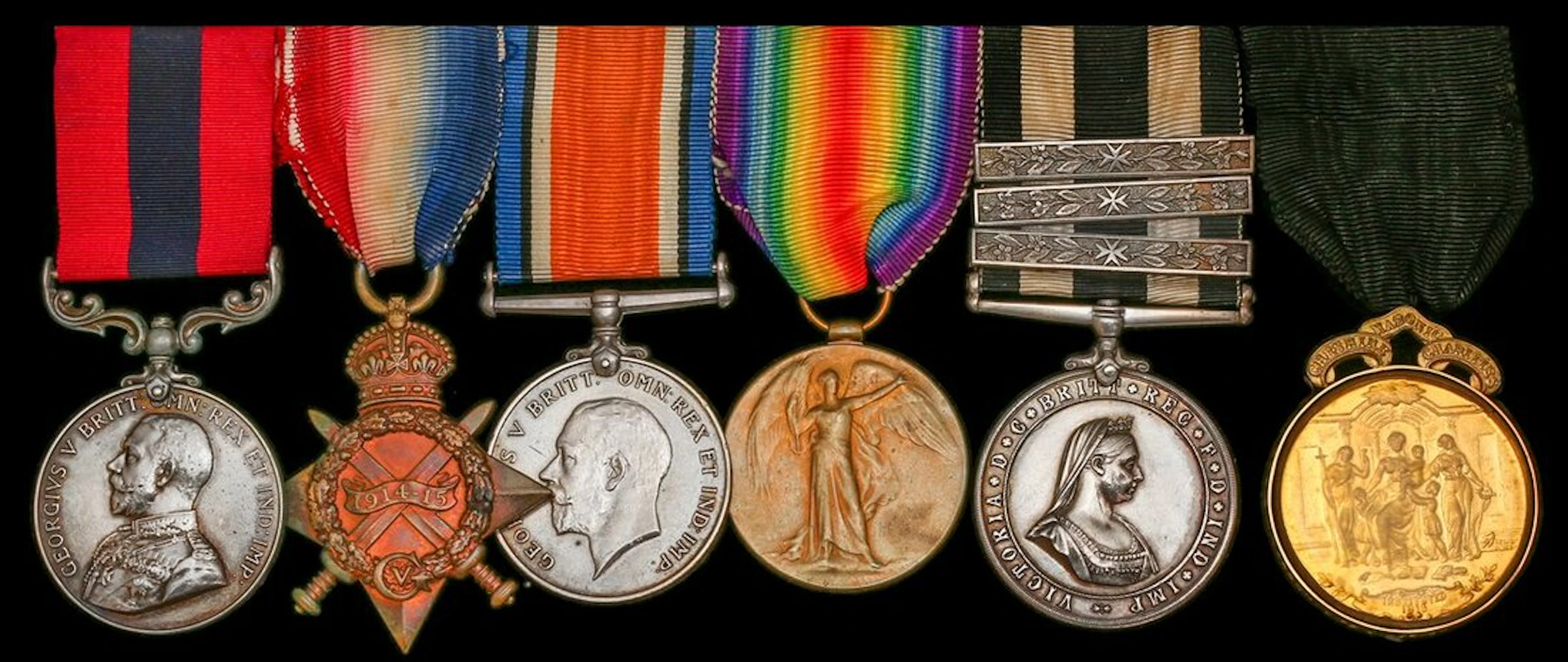 A Great War D.C.M. group of five to Warrant Officer C. W. Tapson