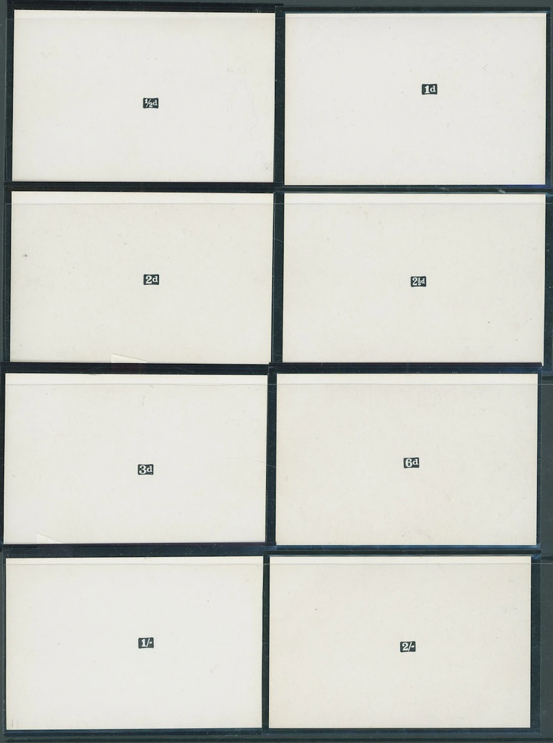 Montserrat 1916-22 group of duty die proofs (9) each in black on white