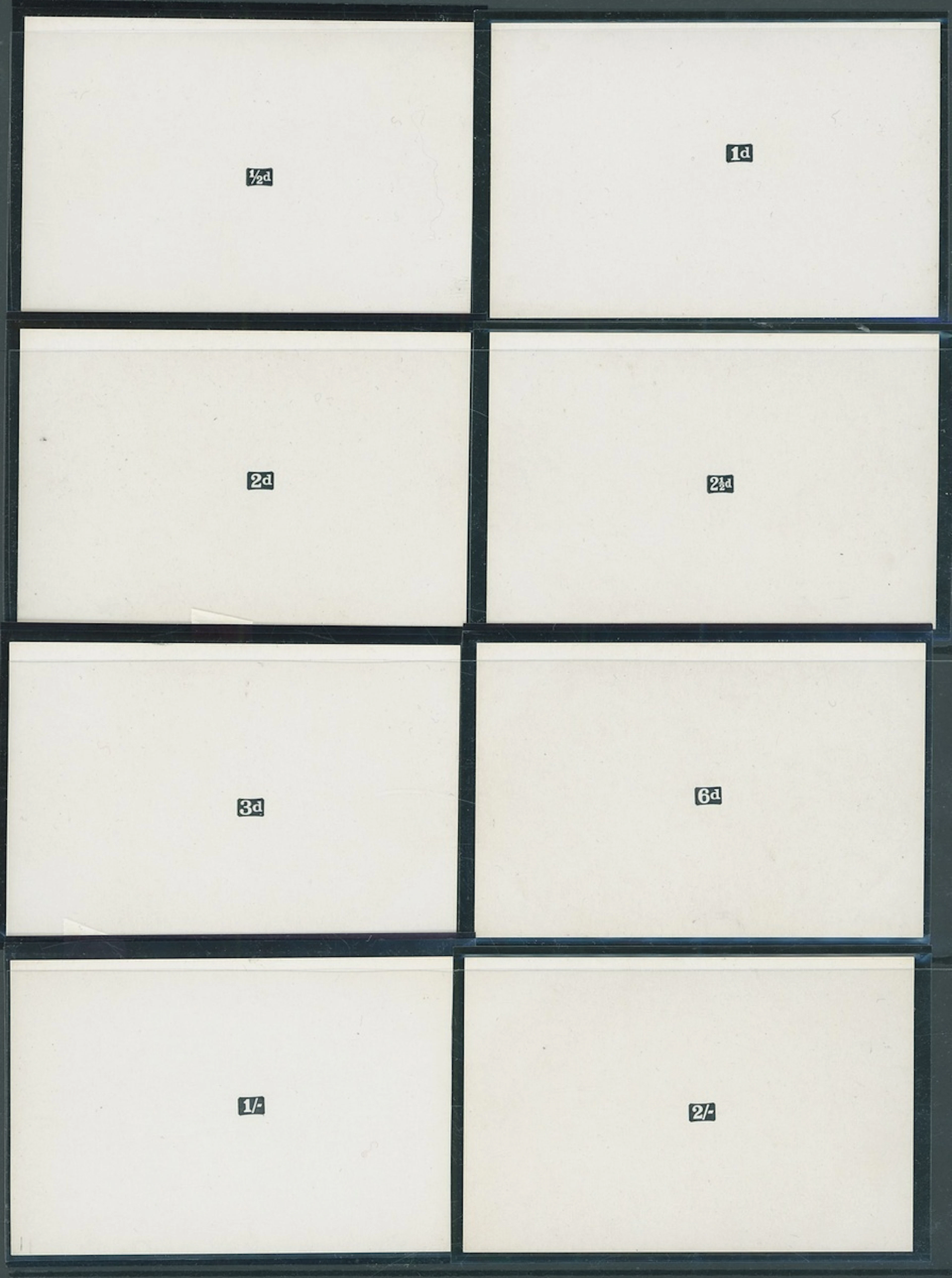 Montserrat 1916-22 group of duty die proofs (9) each in black on white