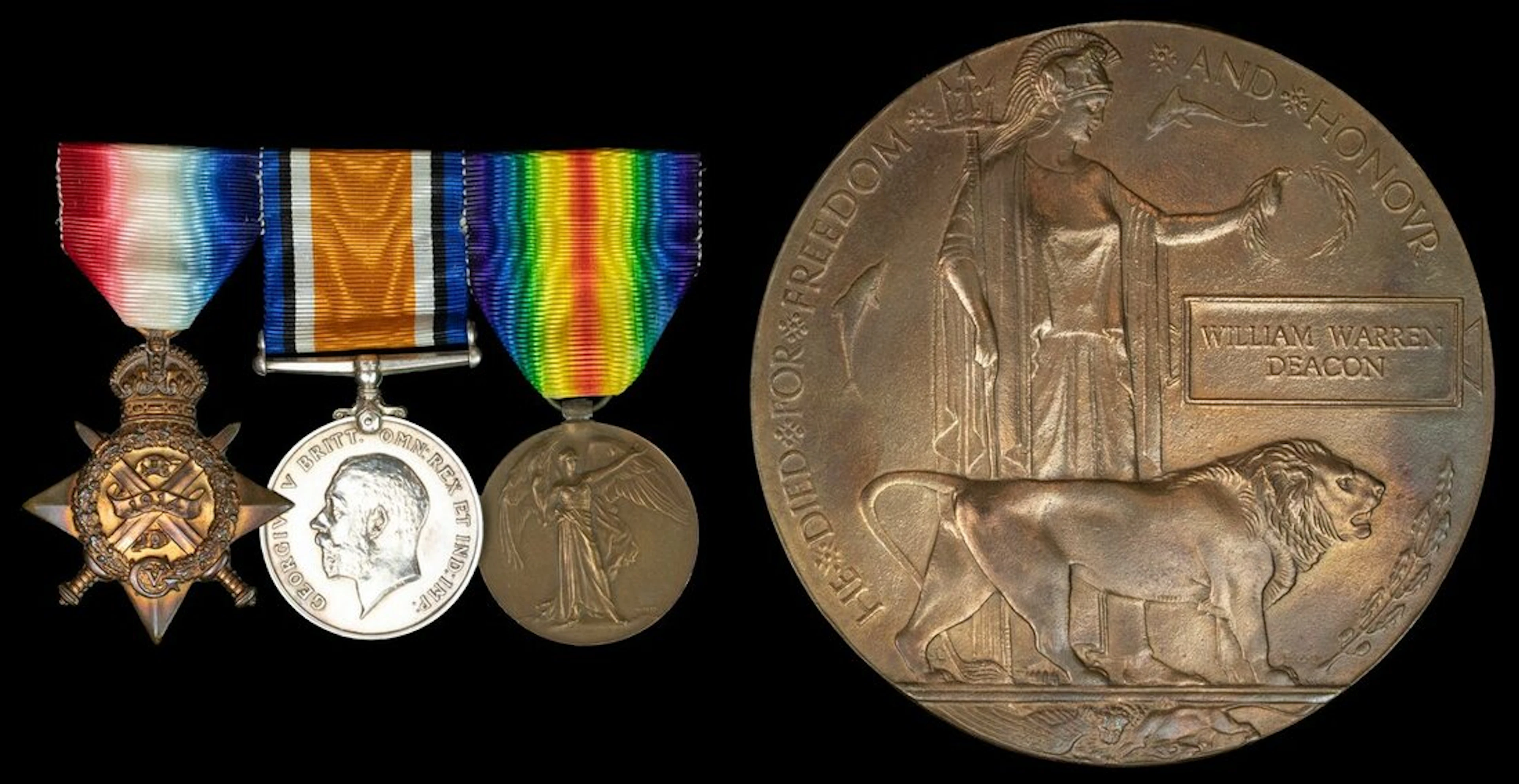 An M.C. winner's group of four awarded to awarded to Lieutenant W.