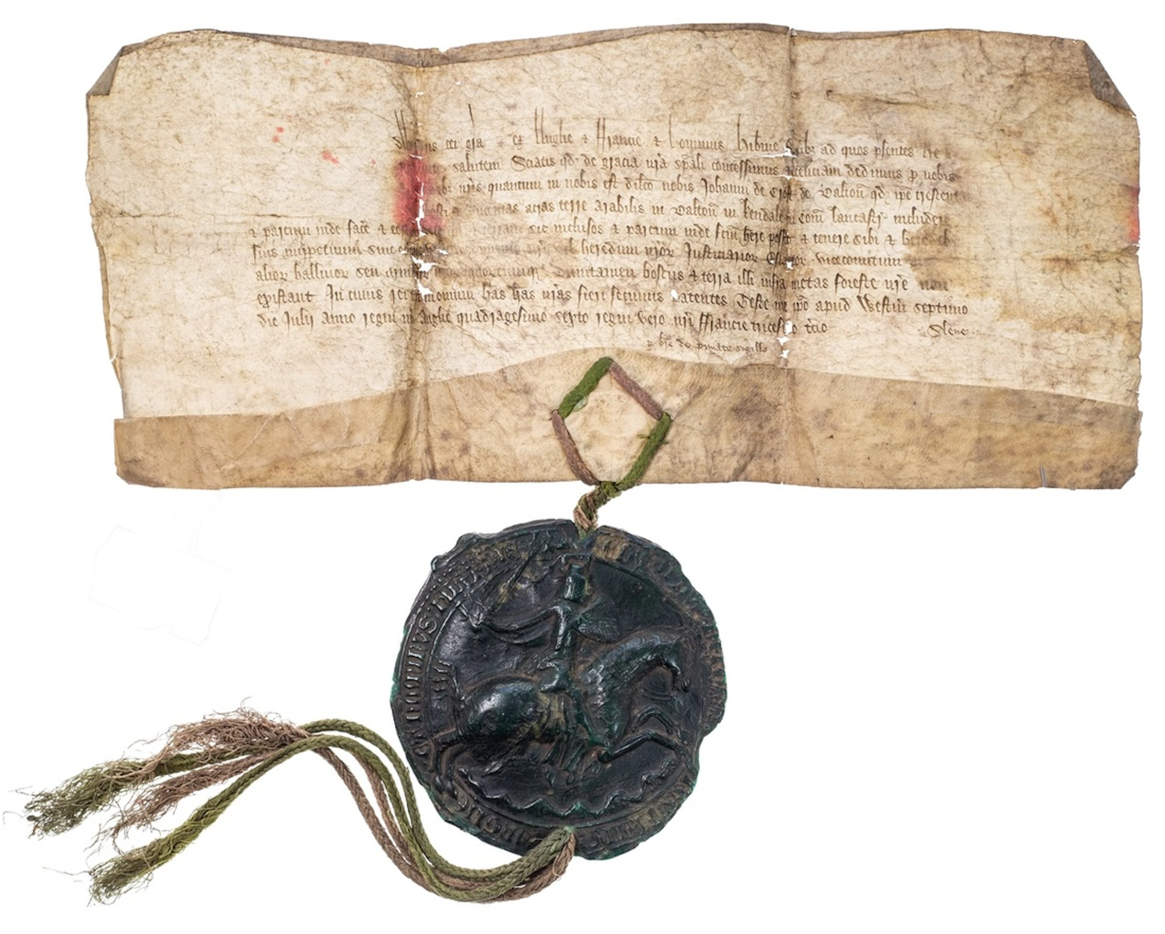 England Royalty Edward III (1312 - 1377) 1373 Vellum Patent Roll with