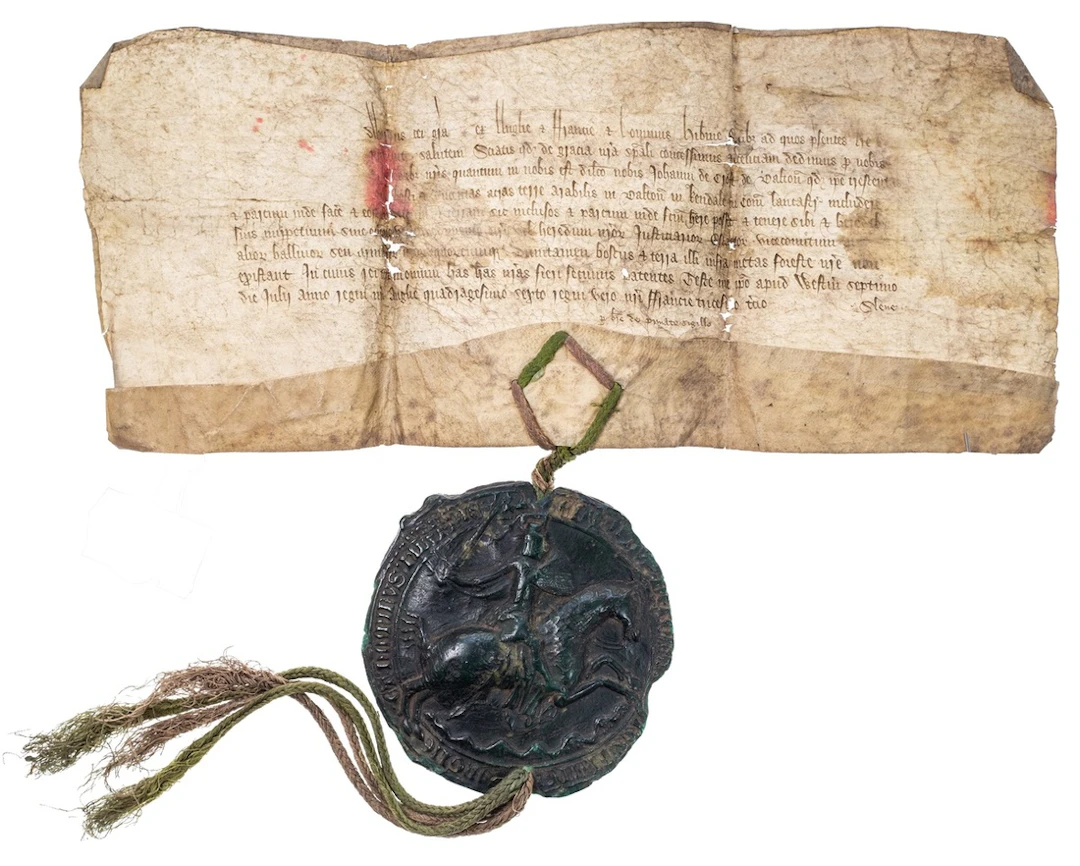 England Royalty Edward III (1312 - 1377) 1373 Vellum Patent Roll with