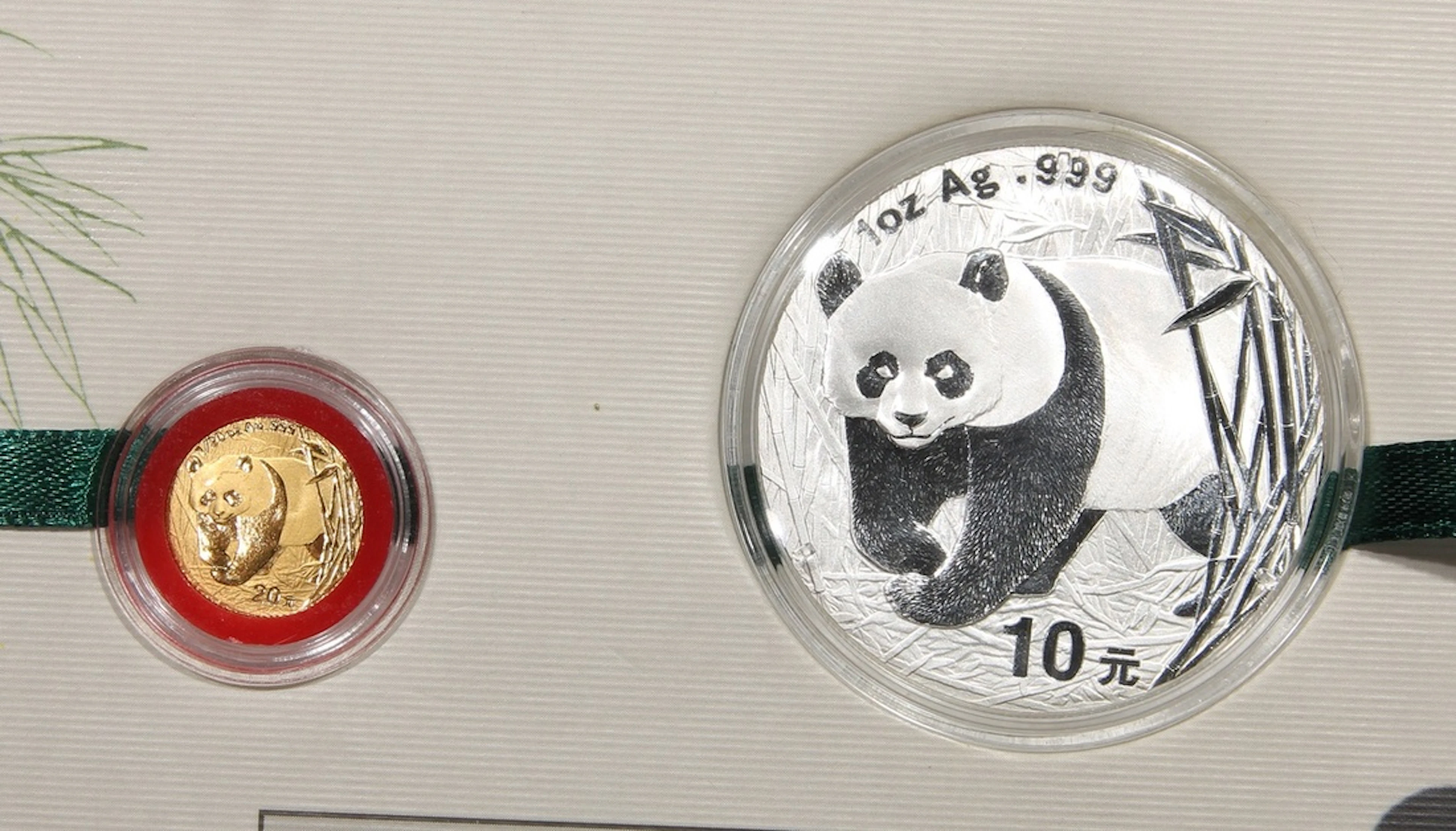 People's Republic of China, a set of 2x panda coins, 2002, including: