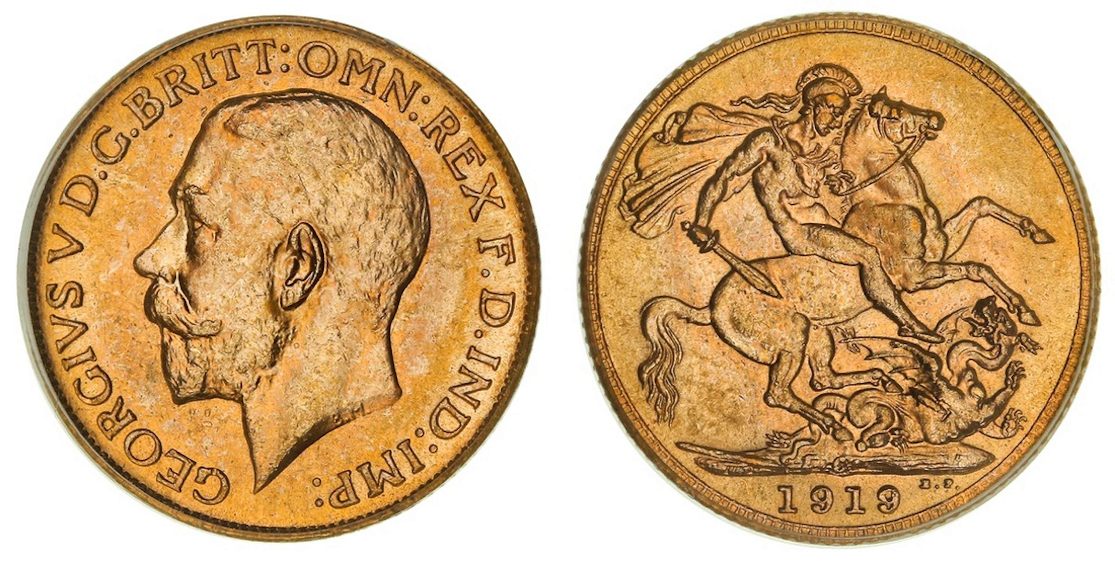 PCGS MS64 | Canada, George V (1910-1936), Sovereign, 1919-C, Ottawa