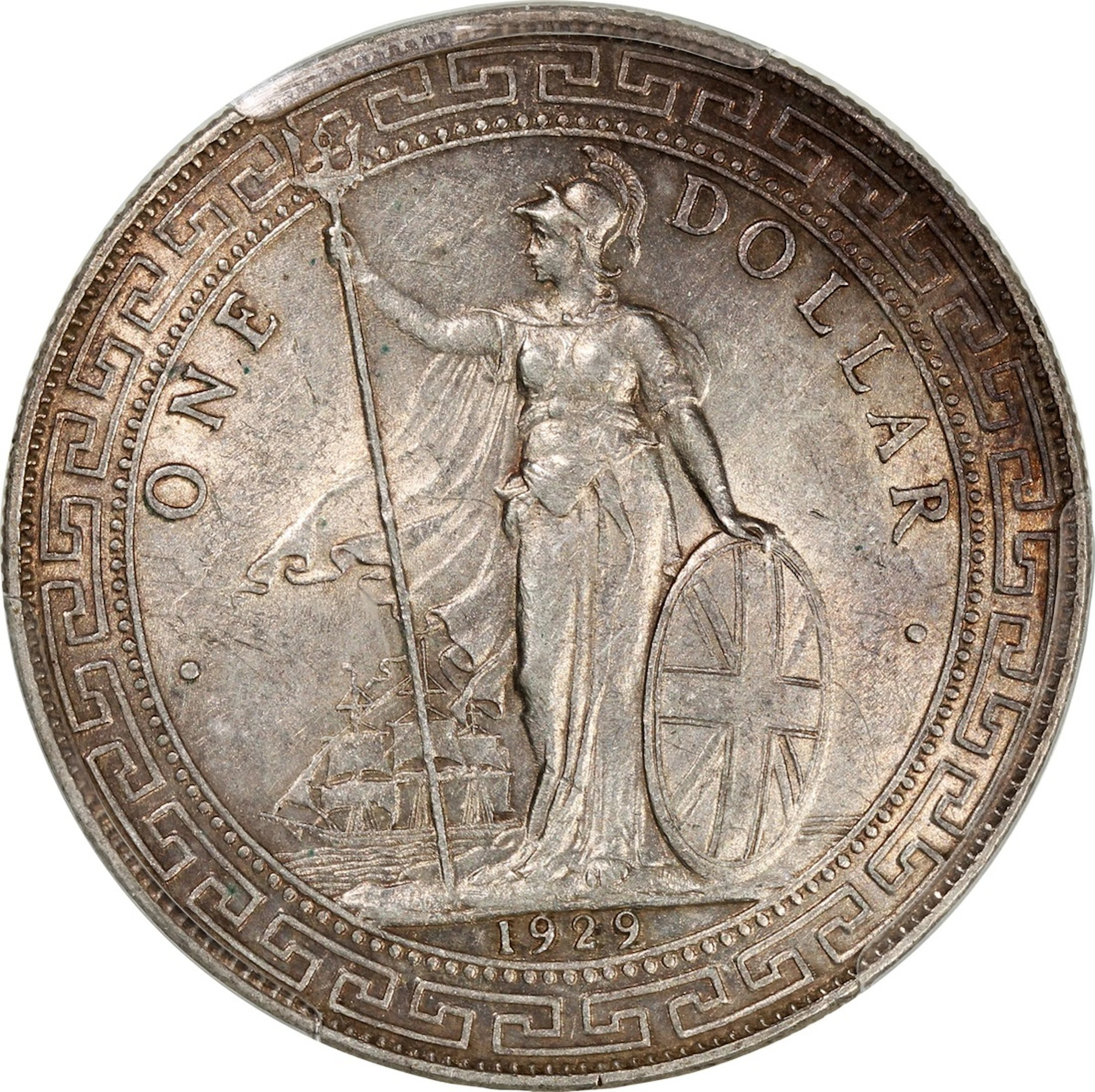 Great Britain, Trade Dollar, [PCGS AU58] 1929-B, Bombay Mint, (Pridmore-26)