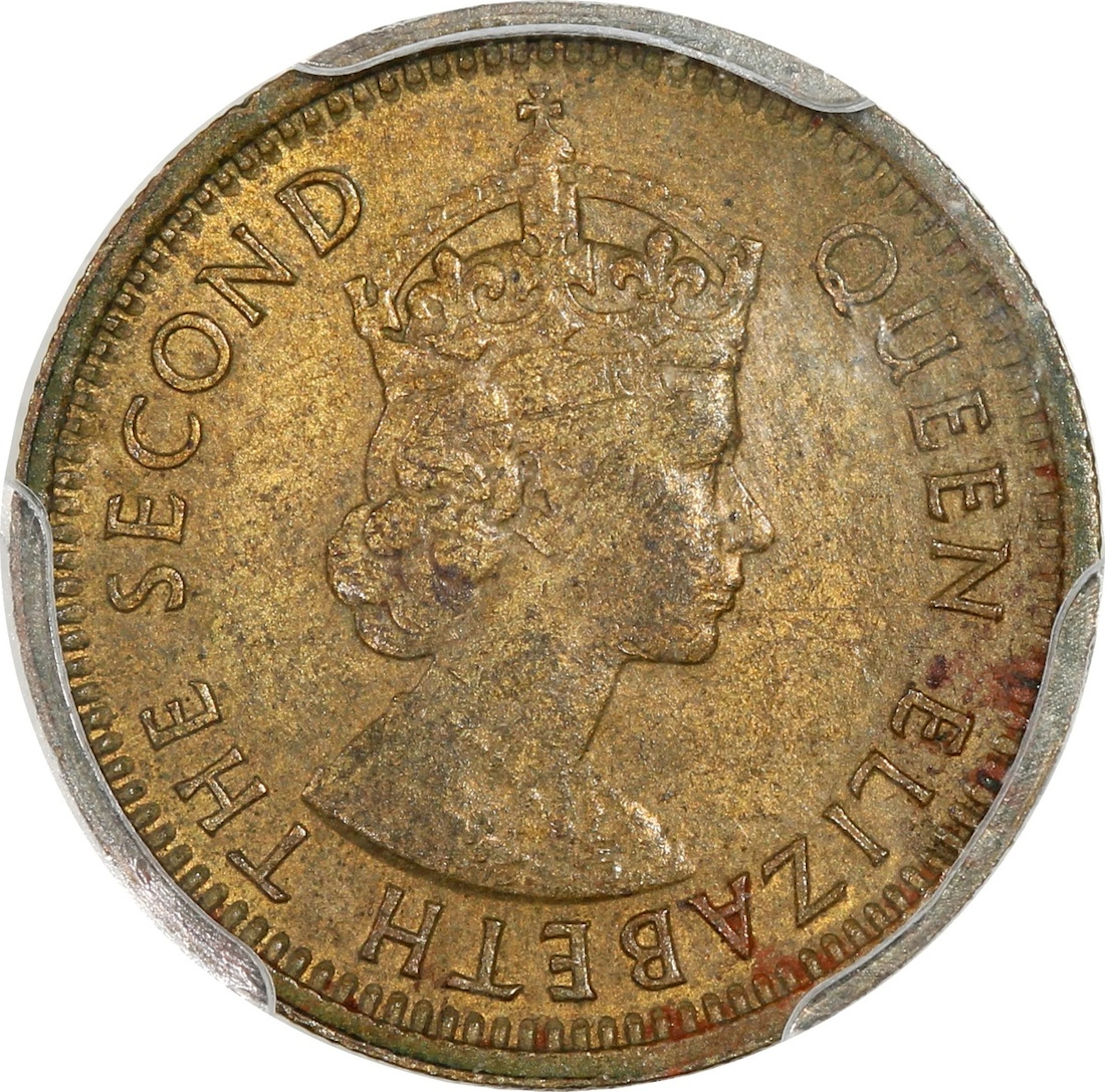 Hong Kong, Elizabeth II, [PCGS AU55] 5 cents, 1964-H, 'Key date'