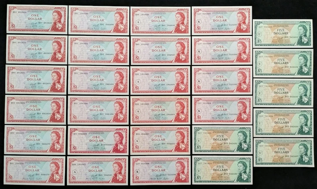 East Caribbean Currency Authority, a group of 29x ND (1965) issue