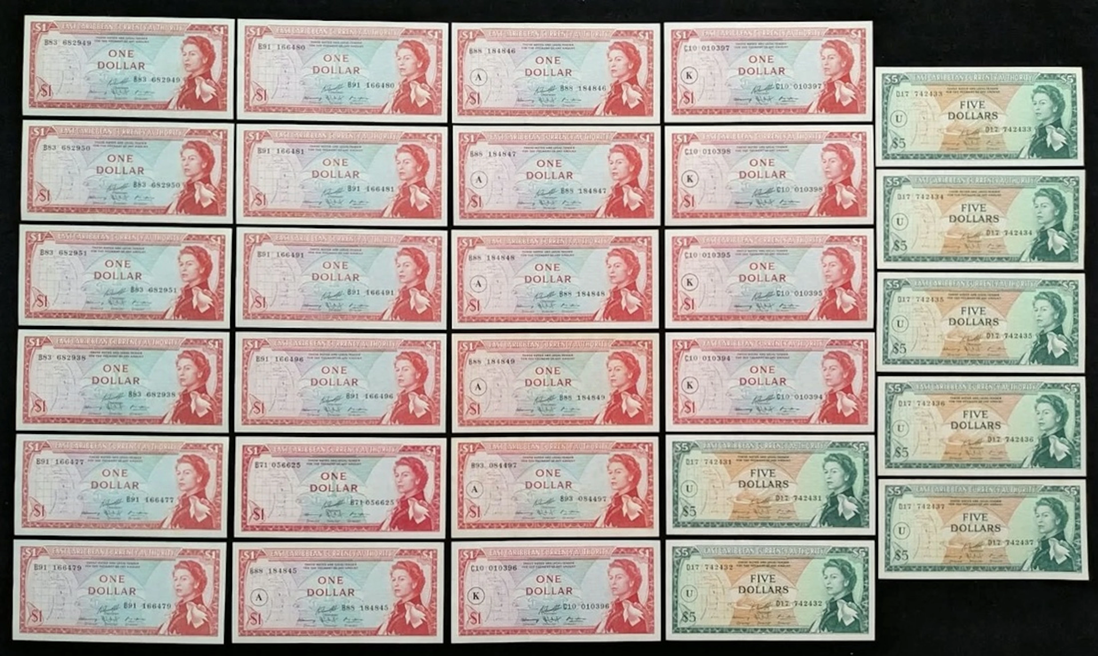 East Caribbean Currency Authority, a group of 29x ND (1965) issue