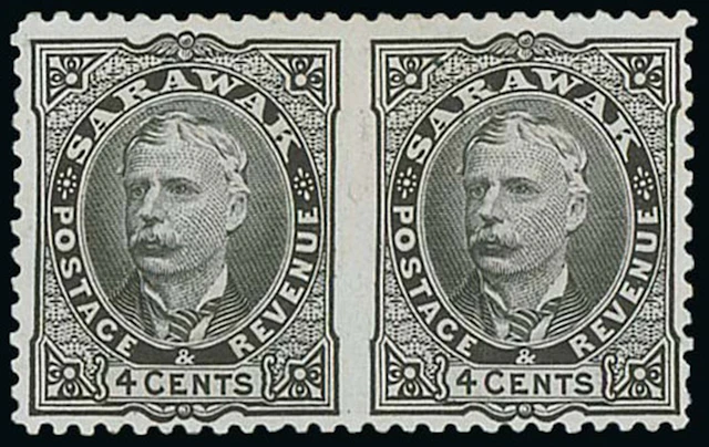Sarawak 1895 Perkins Bacon Issue Issued Stamps 4c. black horizontal