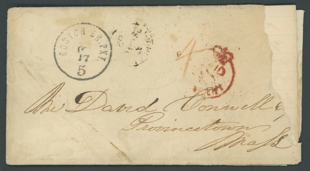 St. Vincent Early Letters and Handstamps 1852 (17 Sept.) envelope
