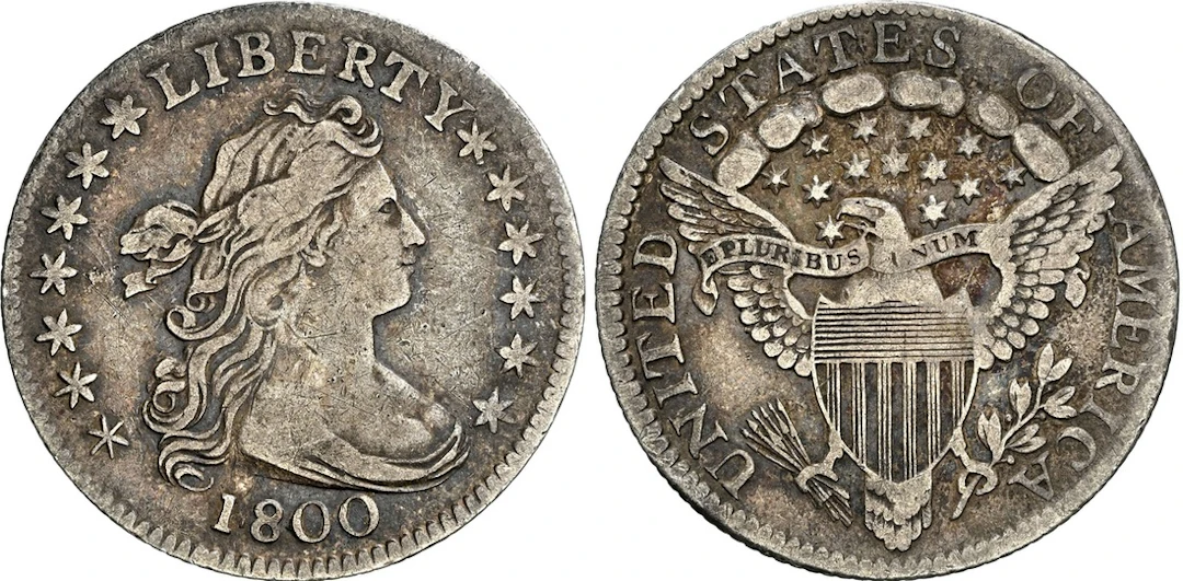 NGC VF30 | United States, Federal Republic (1776-Present), Dime, "Draped