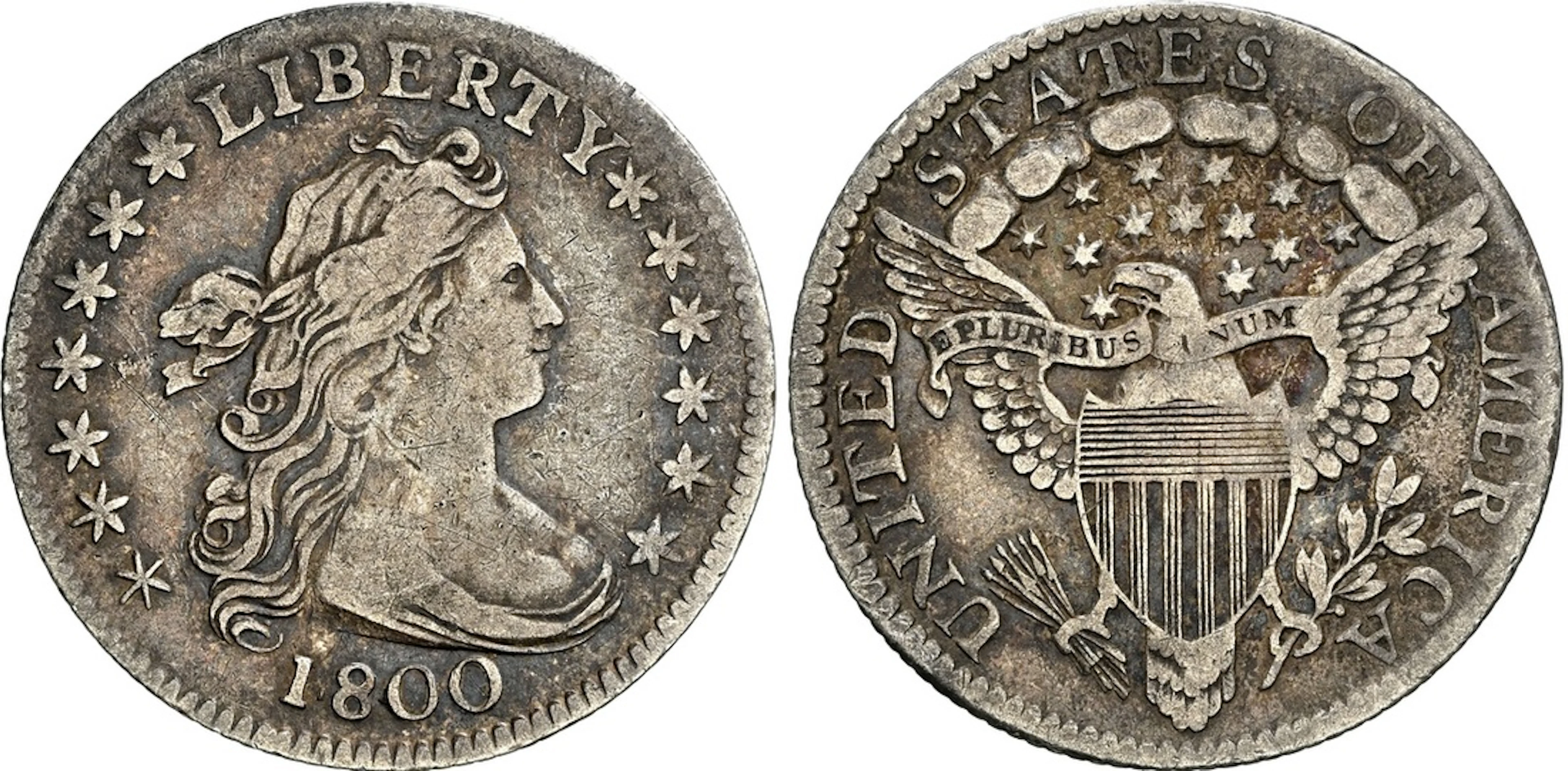 NGC VF30 | United States, Federal Republic (1776-Present), Dime, "Draped