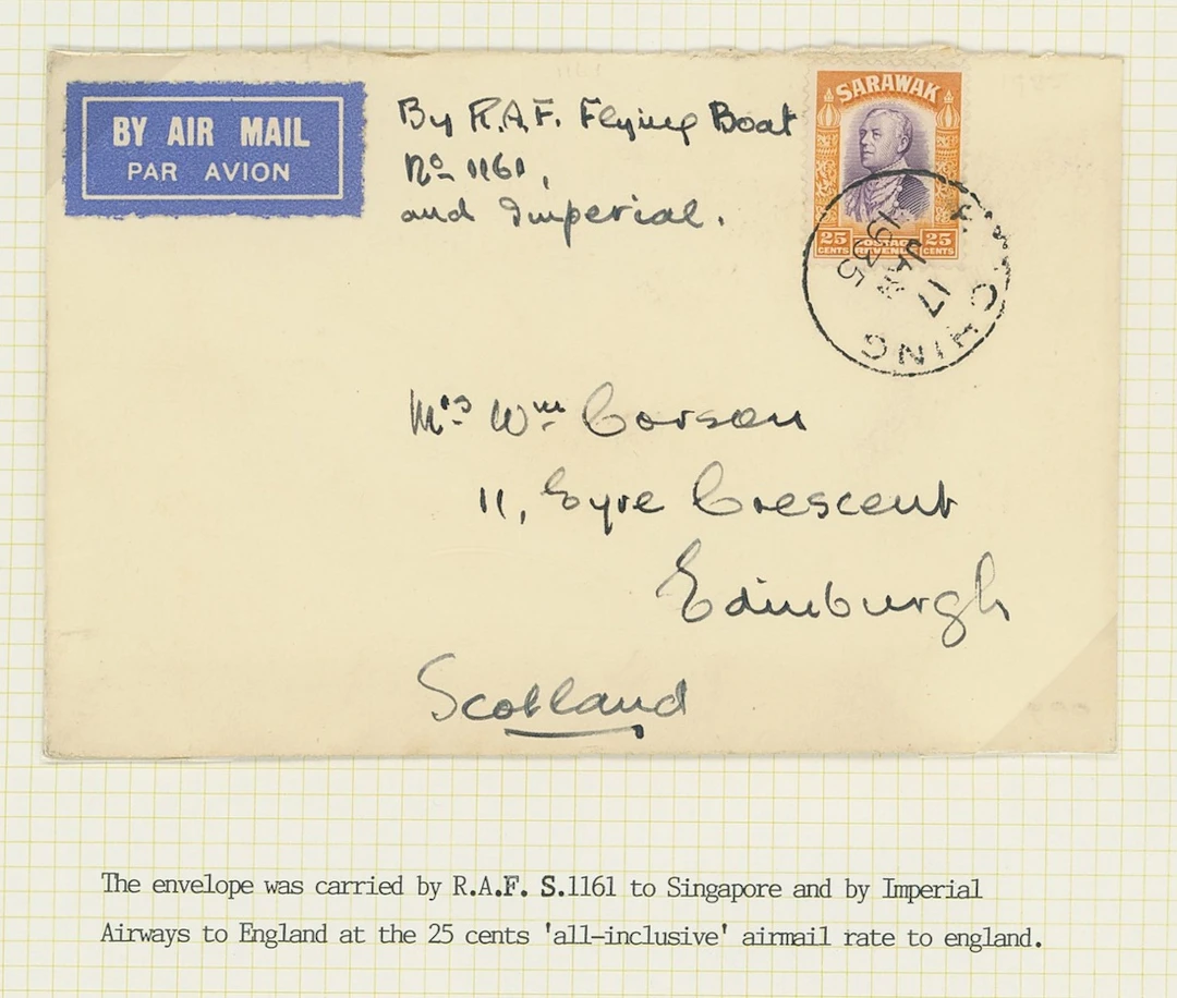 Sarawak Airmails The R.A.F. Survey Flights 1935 (17 Jan.) envelope