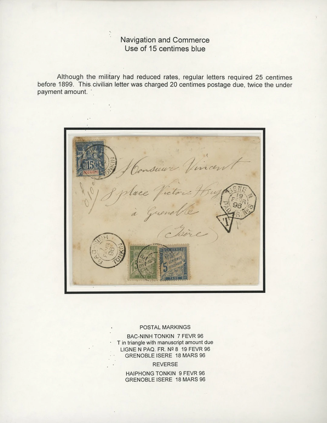 Indo-China French Indo-Chinese Post Office 1892-1900 Navigation and