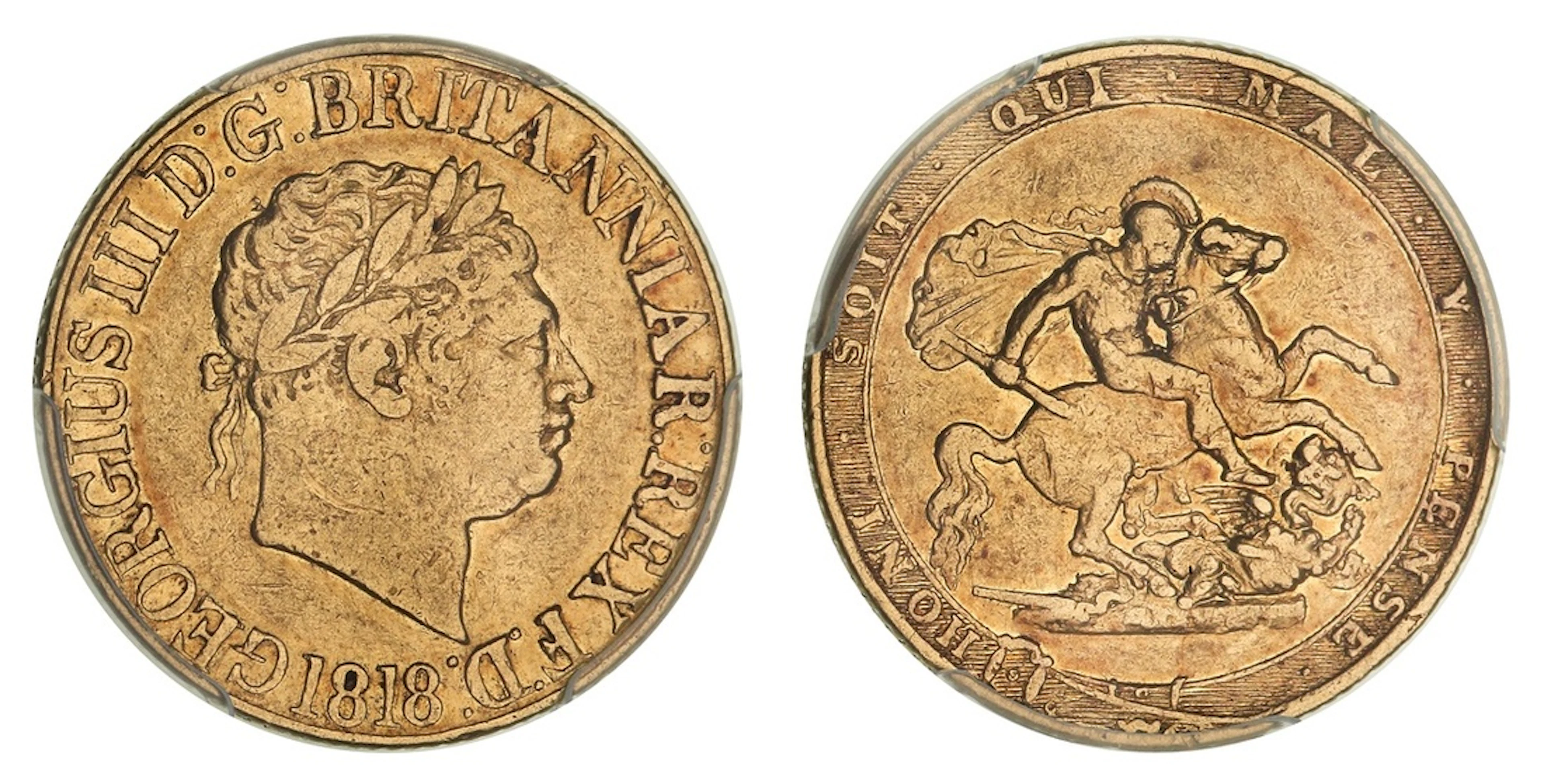 PCGS XF40 | George III (1760-1820), New Coinage, Sovereign, 1818