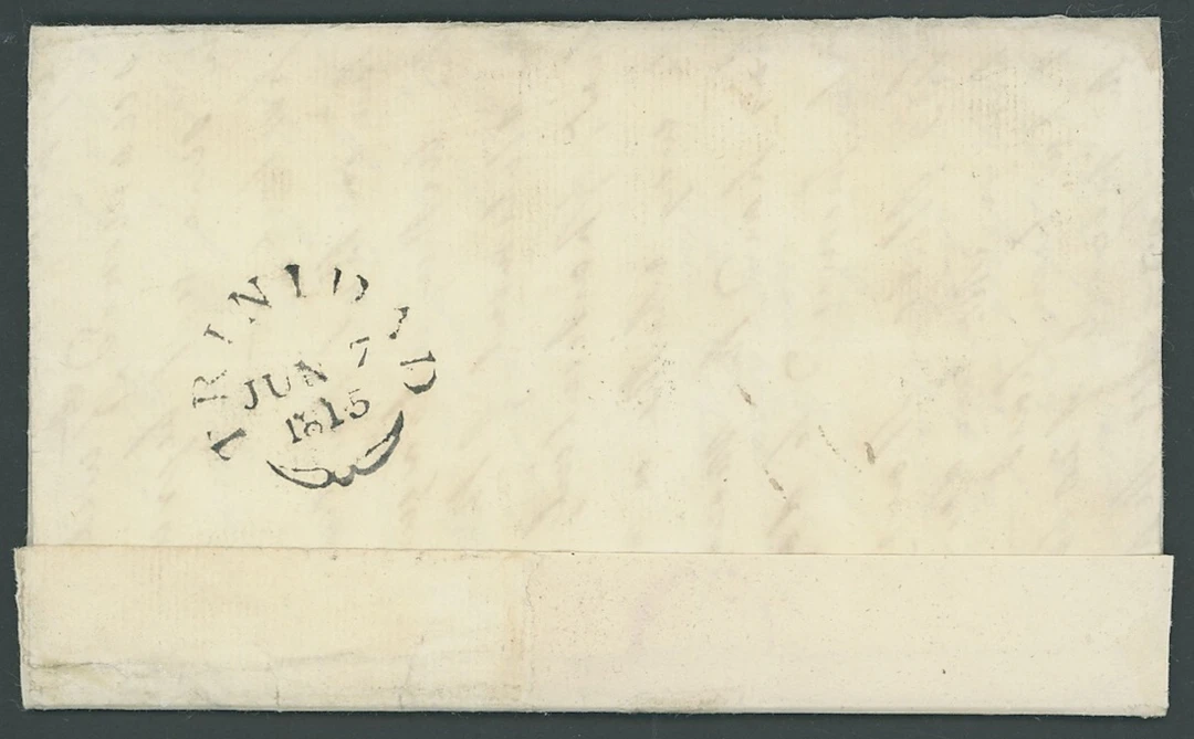 Trinidad Early Letters and Handstamps 1815 (25 May) triple rate entire