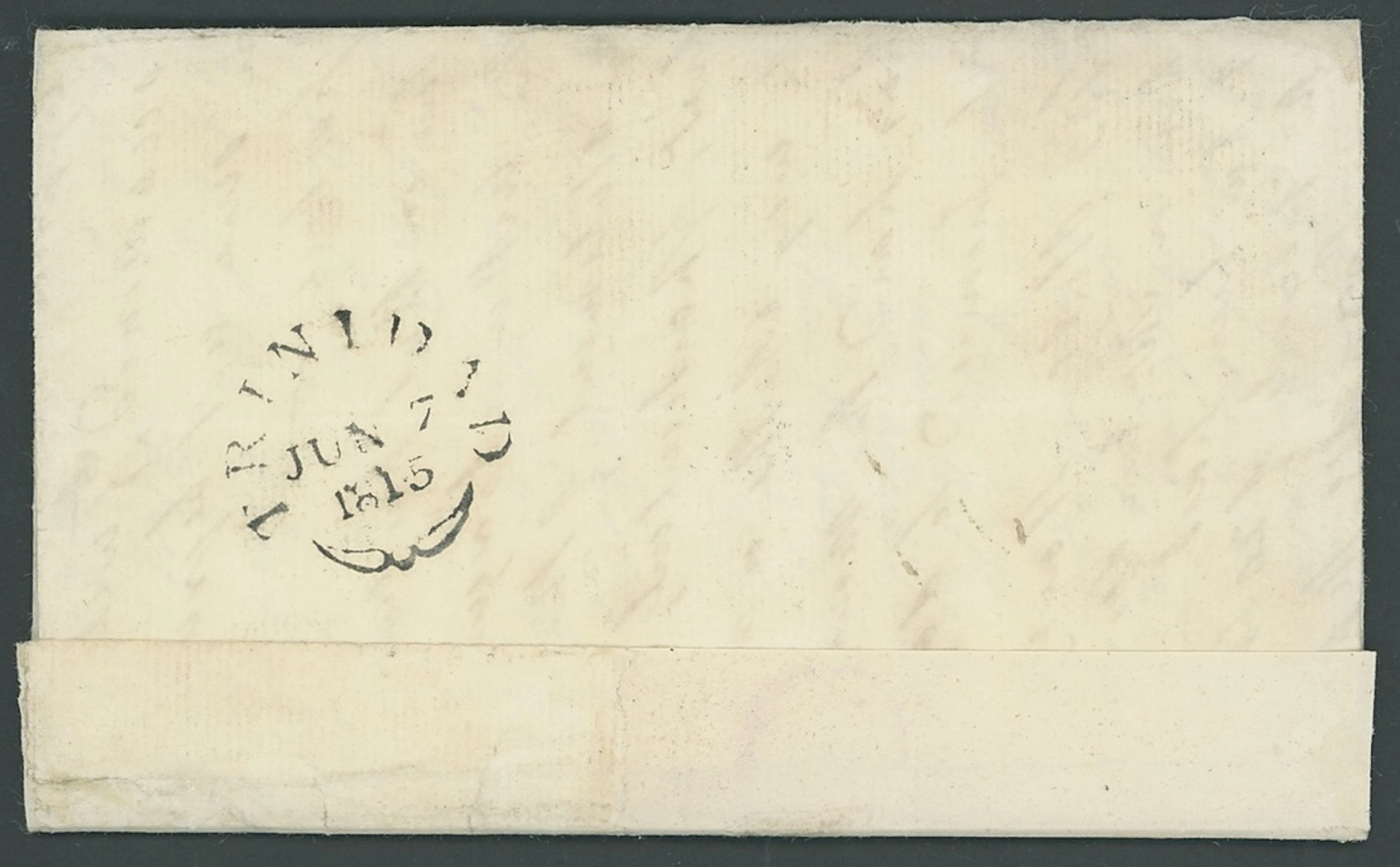 Trinidad Early Letters and Handstamps 1815 (25 May) triple rate entire