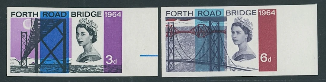 Great Britain Queen Elizabeth II 1964 3d. and 6d. Forth Road Bridge