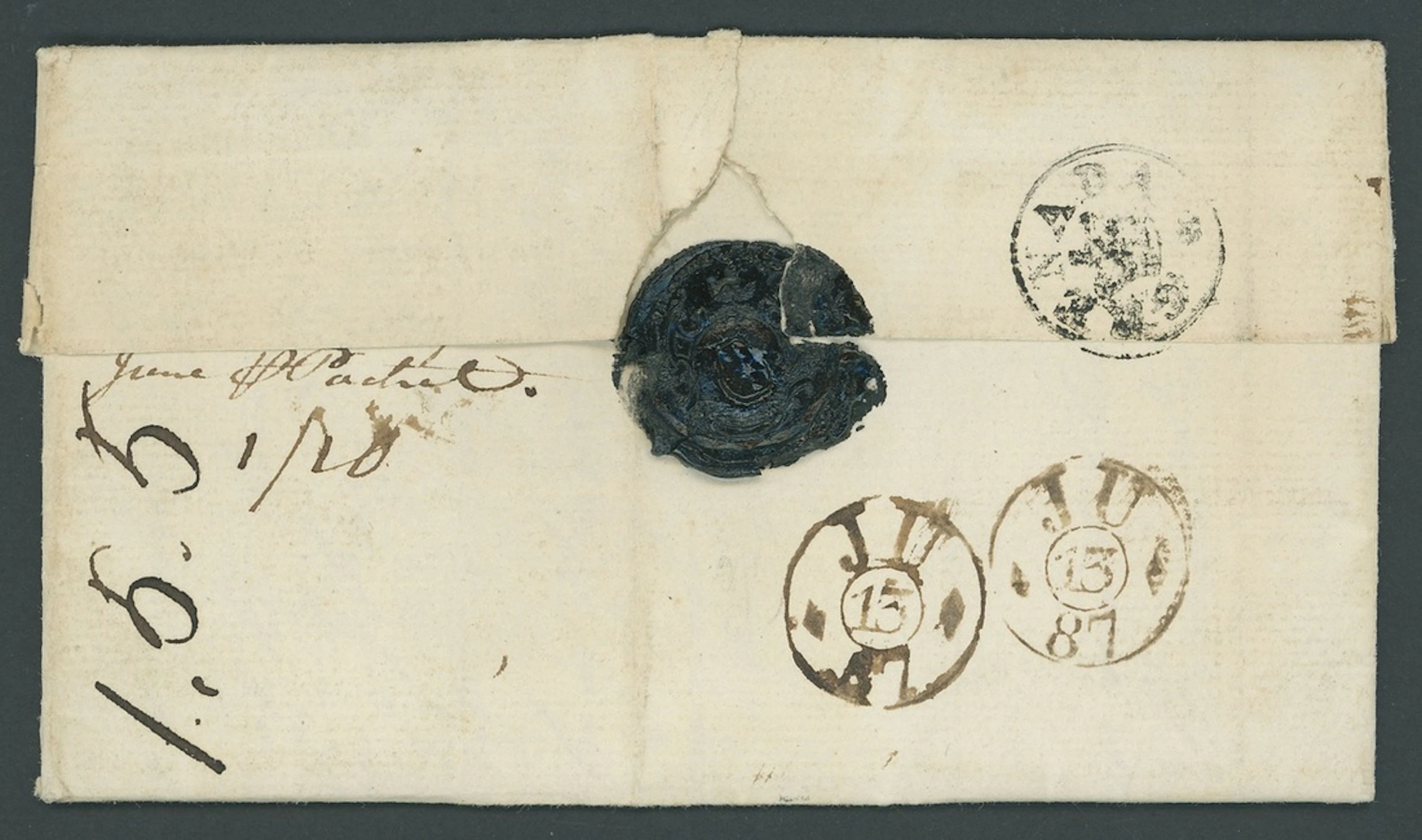 Grenada Early Letters and Handstamps 1787 (18 Apr.) entire letter