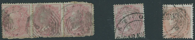 Sarawak "post office/sarawak" Handstamp India 1855 8a. carmine on