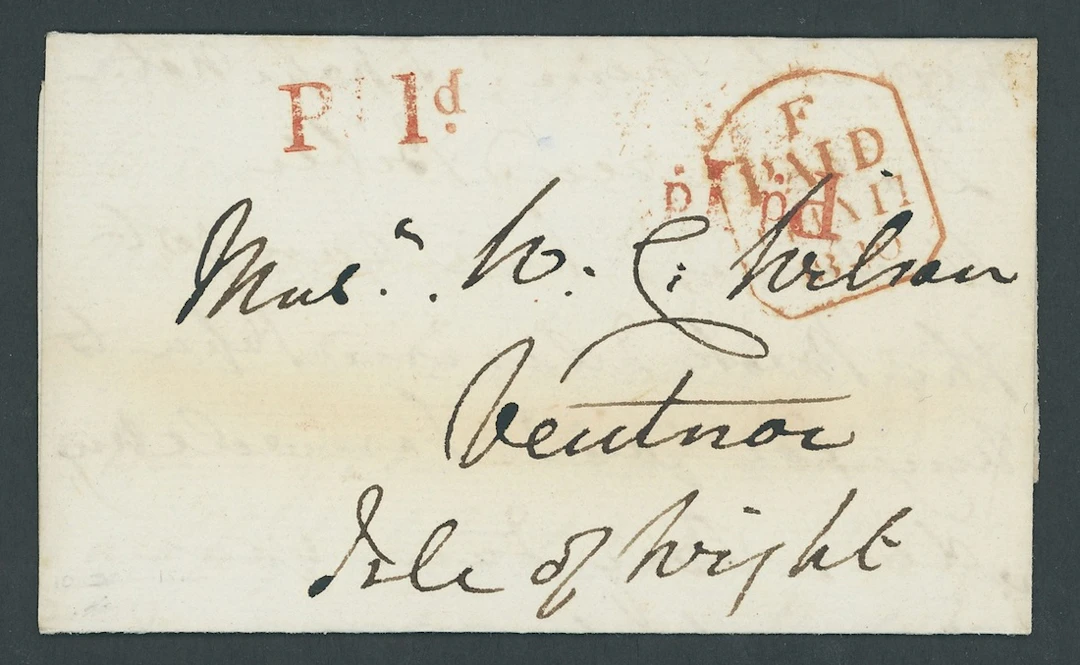 Great Britain Postal History 1840 (Jan. 10), entire letter to the