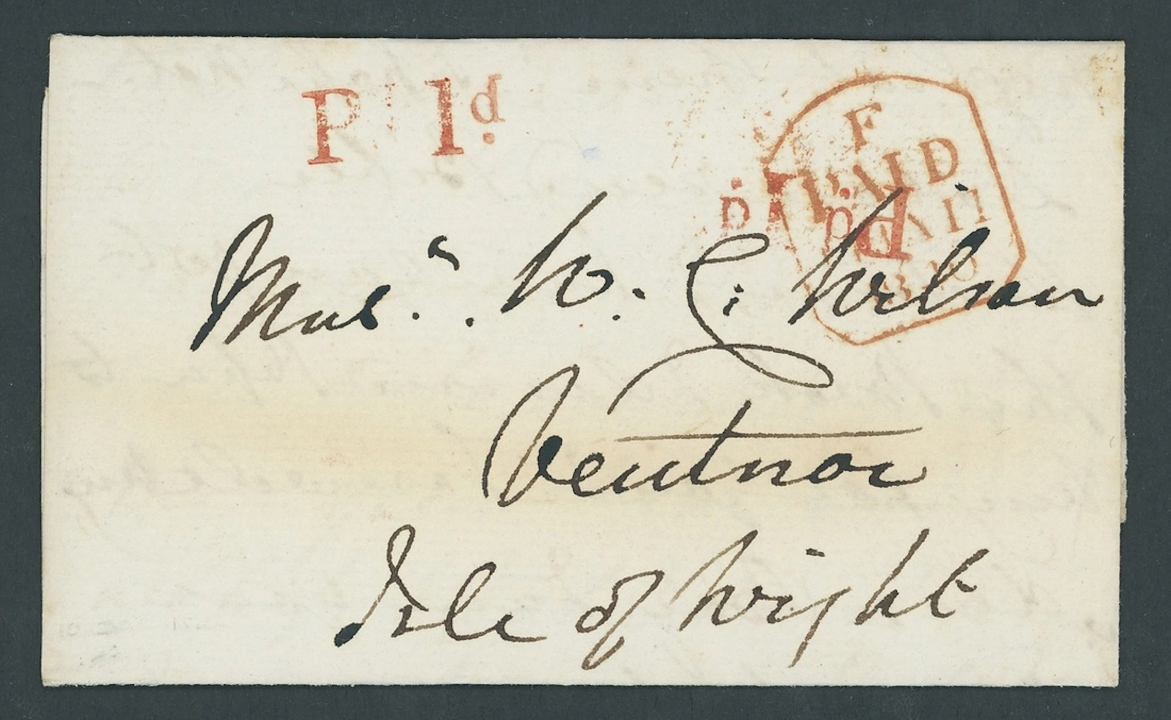 Great Britain Postal History 1840 (Jan. 10), entire letter to the