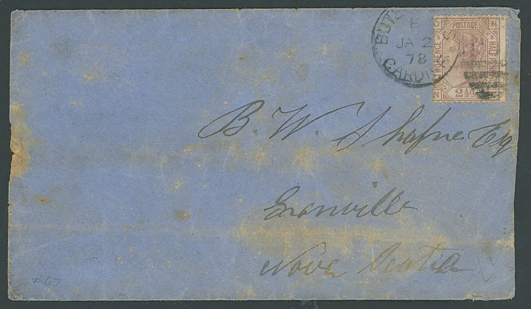 Great Britain Postal History 1877 (25 October) mourning envelope from