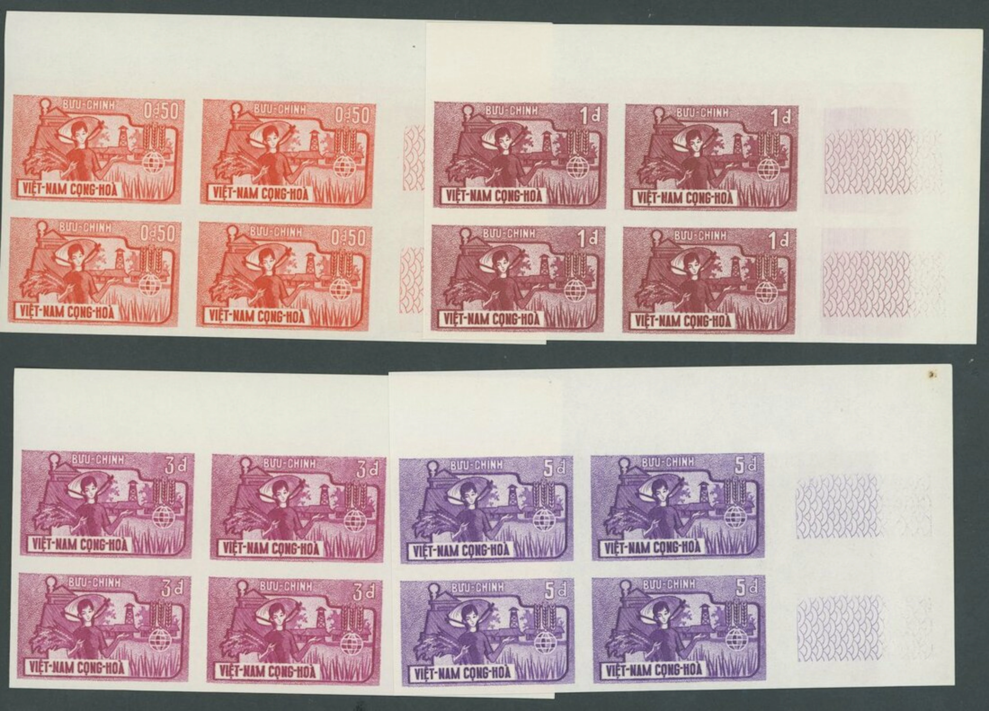 Vietnam A group of 1962-64 unmounted mint sets in imperforate marginal