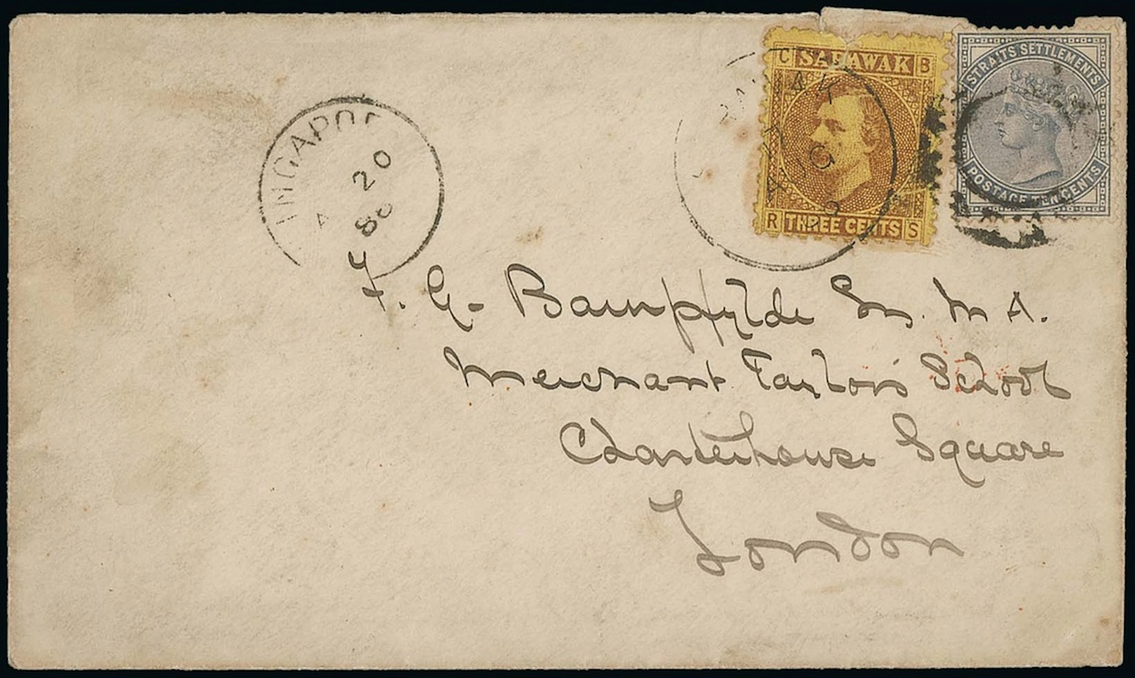 Sarawak 1871 Sir James Brooke Combination Covers and Pieces 1888 (17