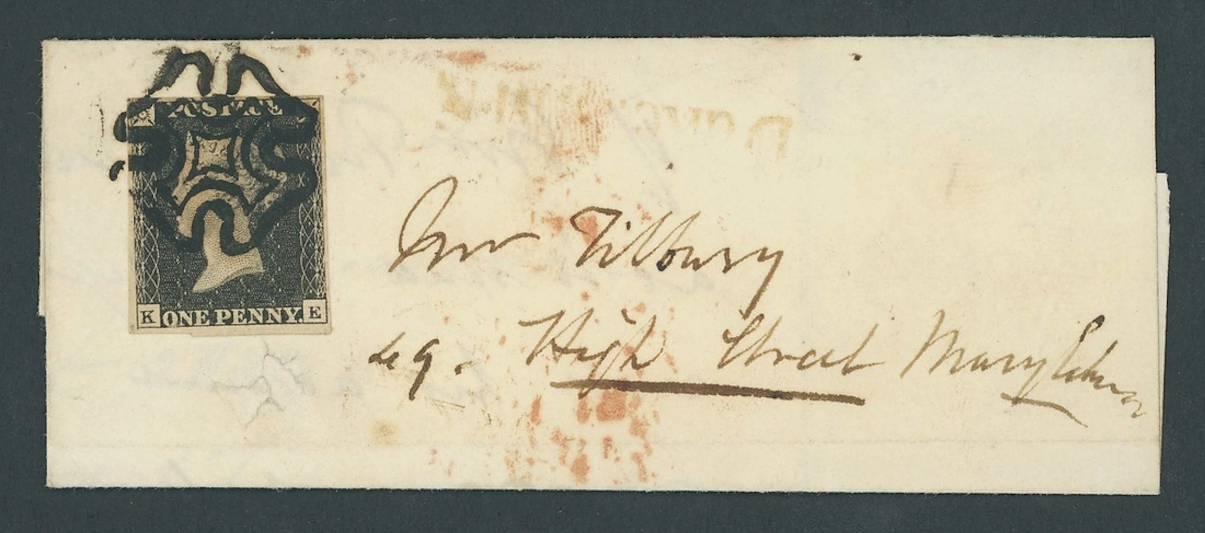Great Britain 1840 One Penny Black Plate 9 KE, good to large margins