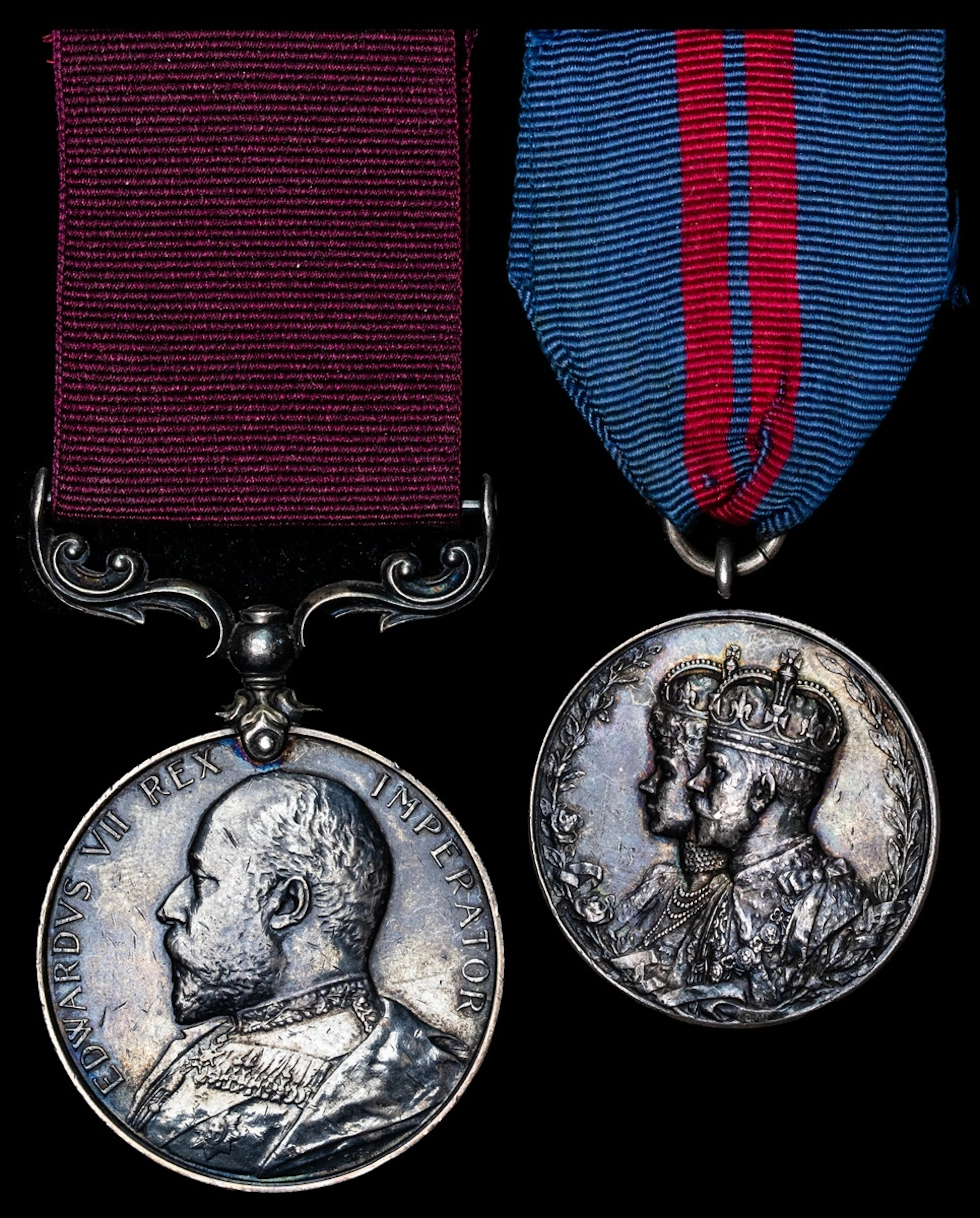 Pair: Regimental Sergeant Major B. Skerritt, Leicestershire Regiment