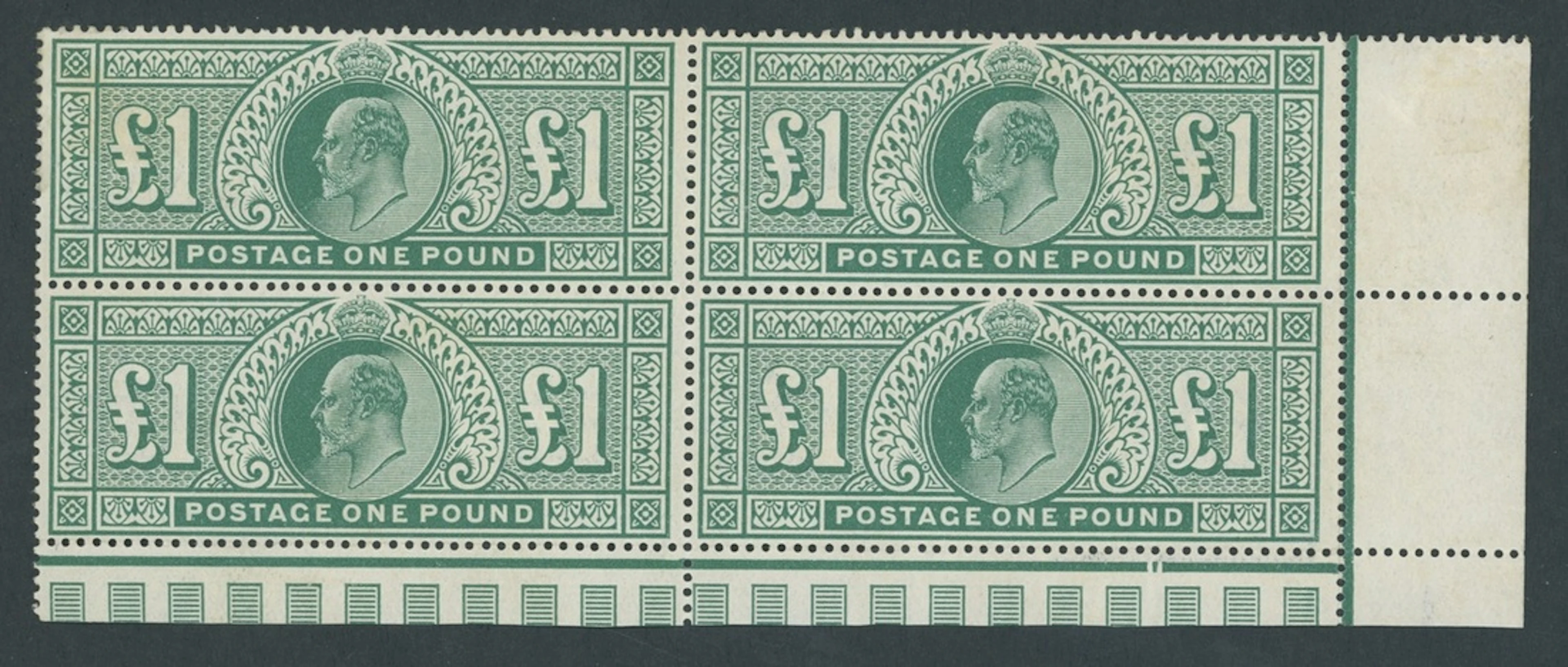 Great Britain King Edward VII 1902-10 De La Rue £1 dull blue-green