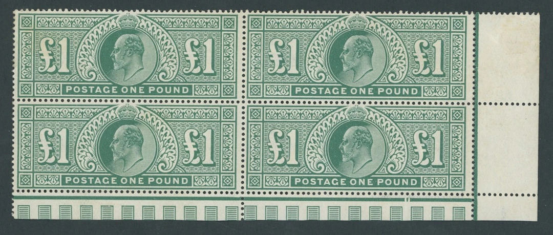 Great Britain King Edward VII 1902-10 De La Rue £1 dull blue-green