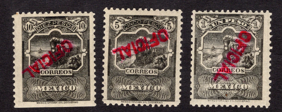 1884-1913 Post-Classic Period 1895, "Mulitas", "Oficial" overprint