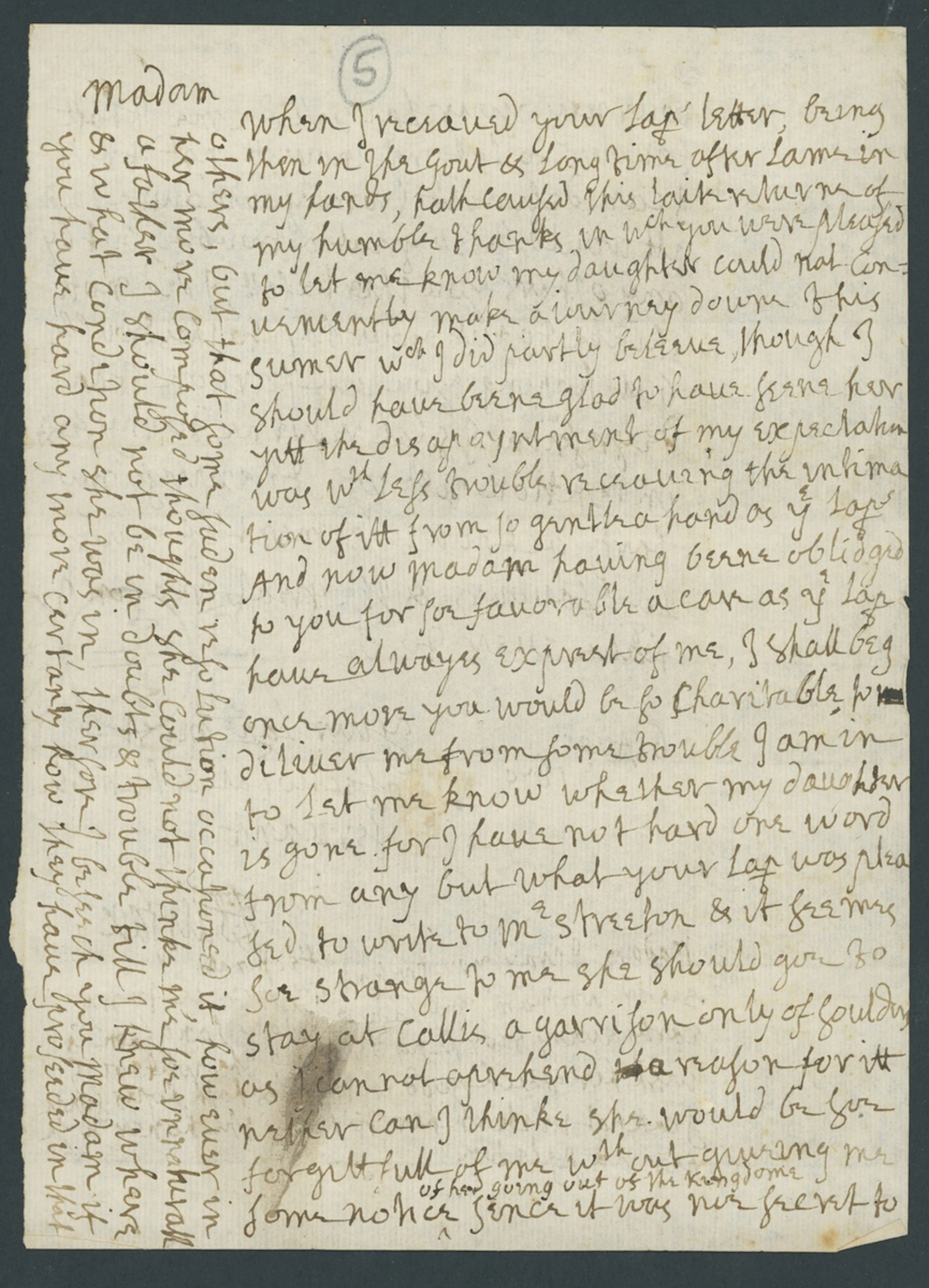 Thomas Fairfax, 3rd Lord Fairfax of Cameron - His Missing Daughter