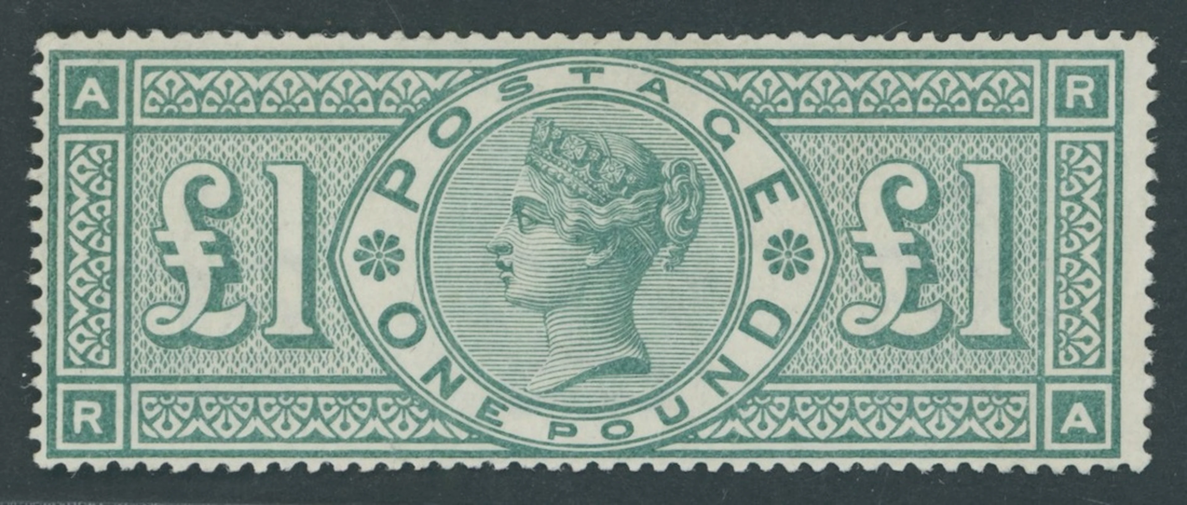 Great Britain Surface Printed Issues 1887-92 Jubilee £1 green, RA