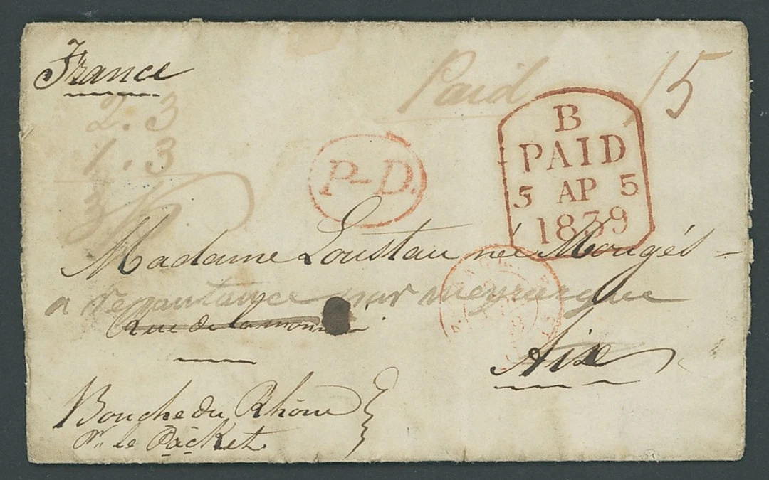 St. Lucia Early Letters and Handstamps 1839 (17 Feb.) entire letter
