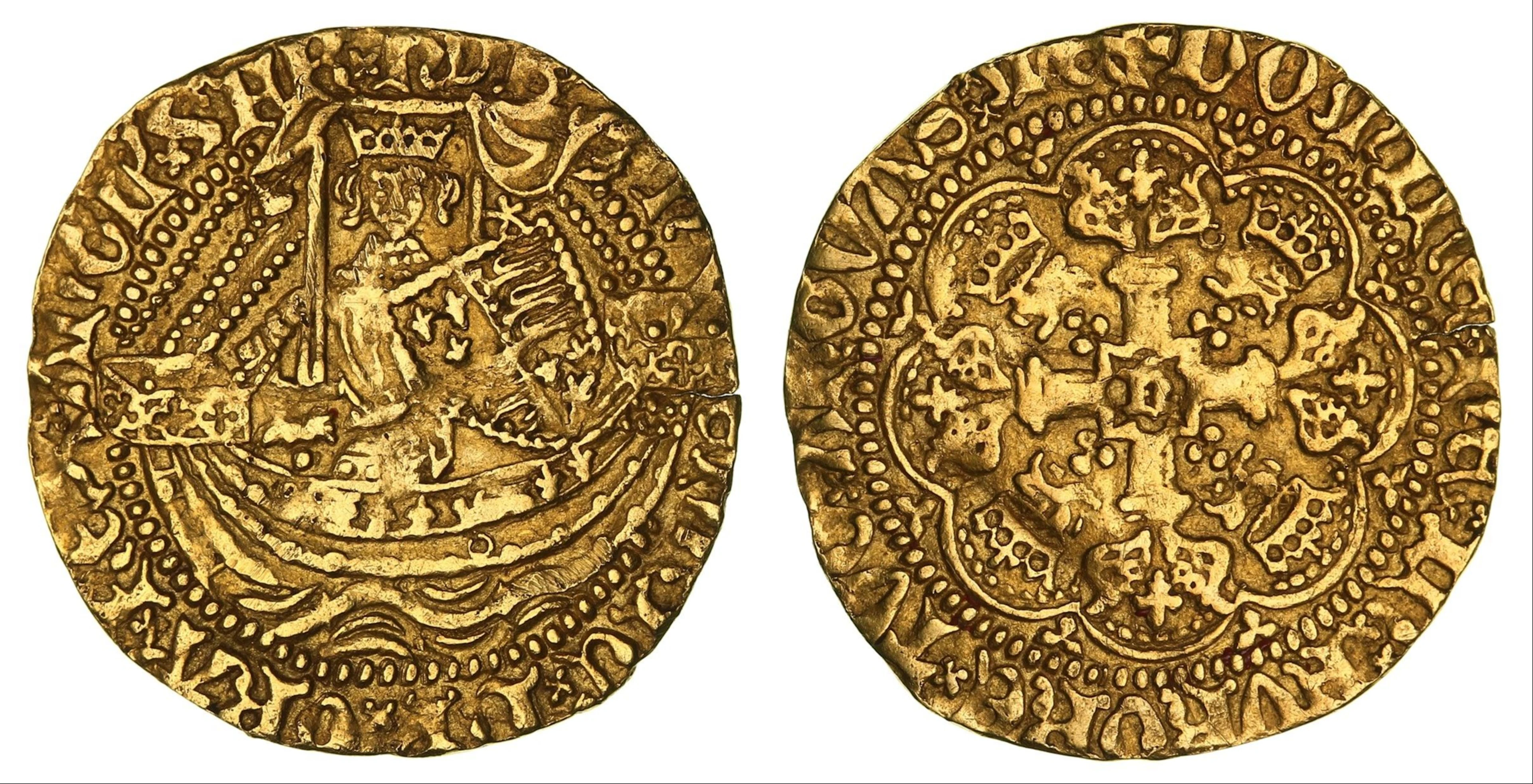 Henry V (1413-1422), Half-Noble, Class C, Tower (London), h | ENRIC