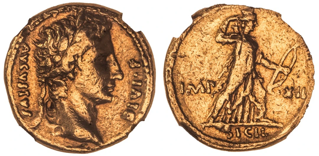NGC VF | Roman Empire, Augustus (27 BC-AD 14), AV Aureus, struck c.