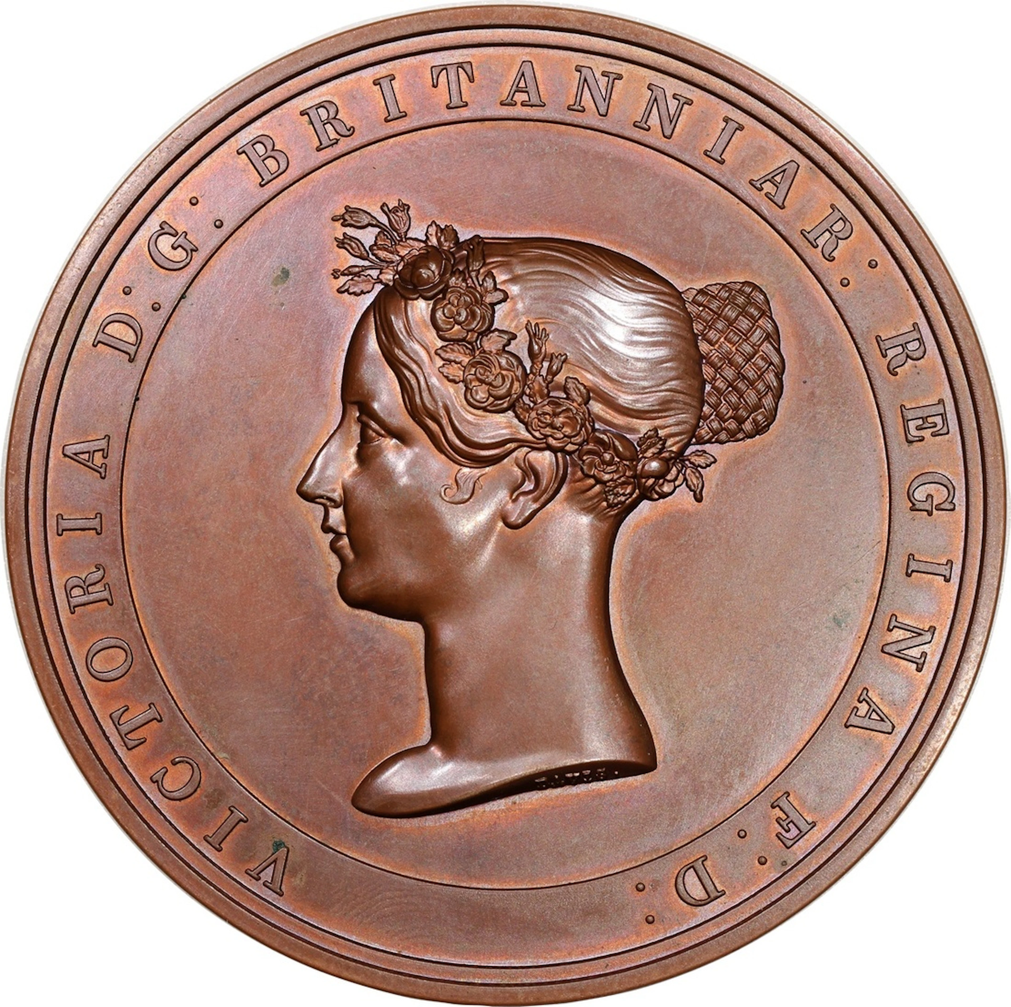 China, 'Treaty of Nanking' bronze medal, 1864, (Eimer-1367, BHM-2061)